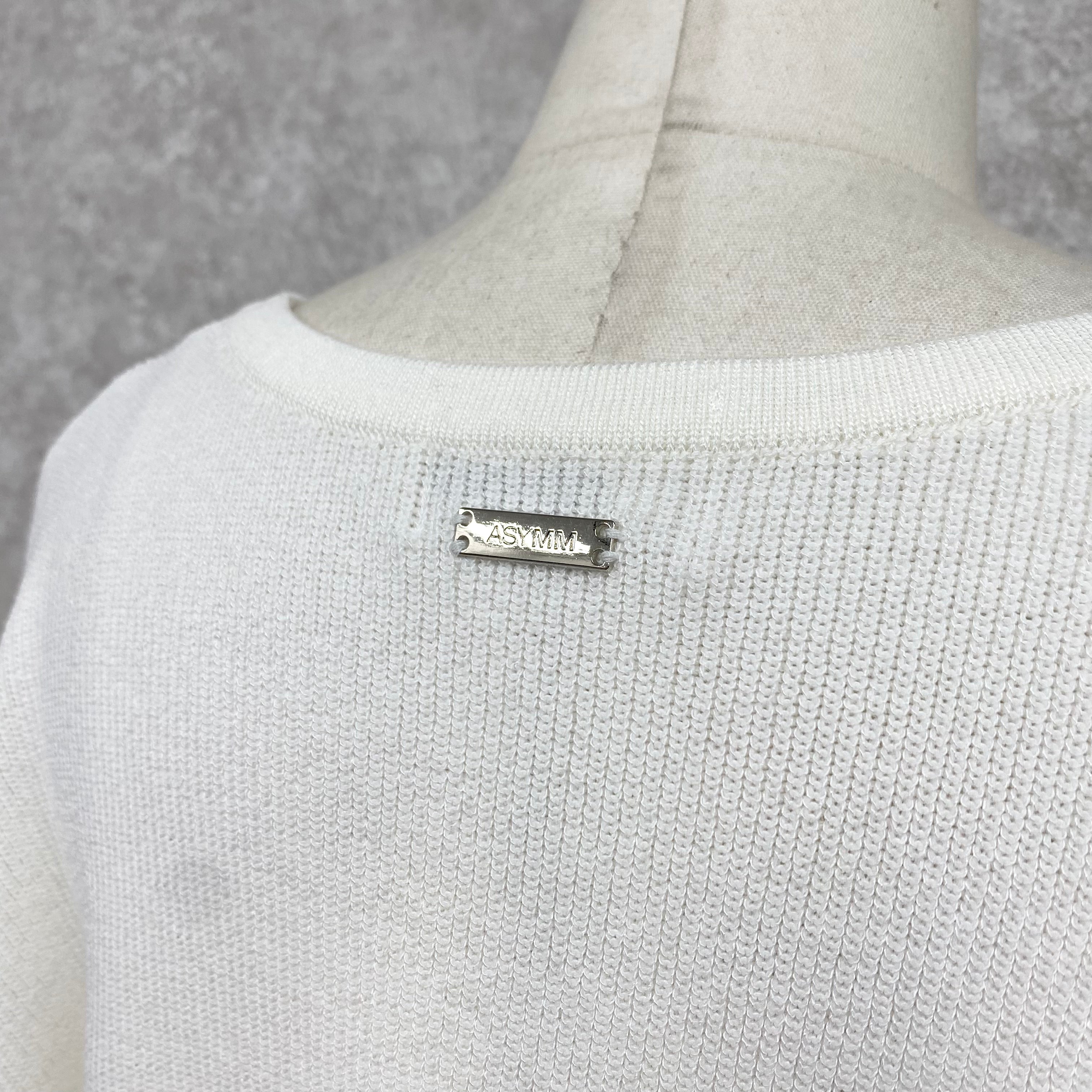 【ASYMM】Slow Knit -white-