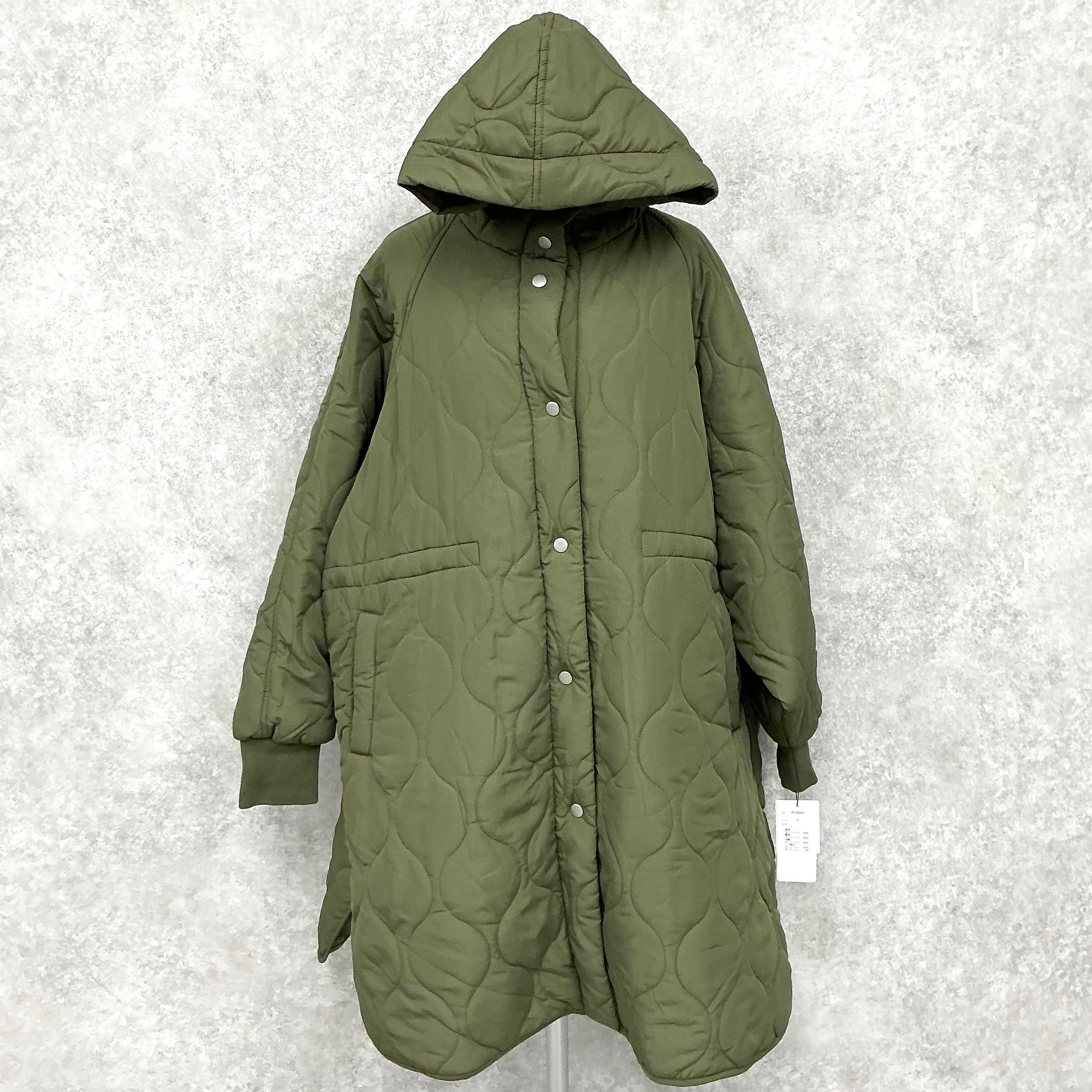 キルティングロングダウン -カーキ- ※10/29~11/4頃より順次発送予定 ※ハンガー納品