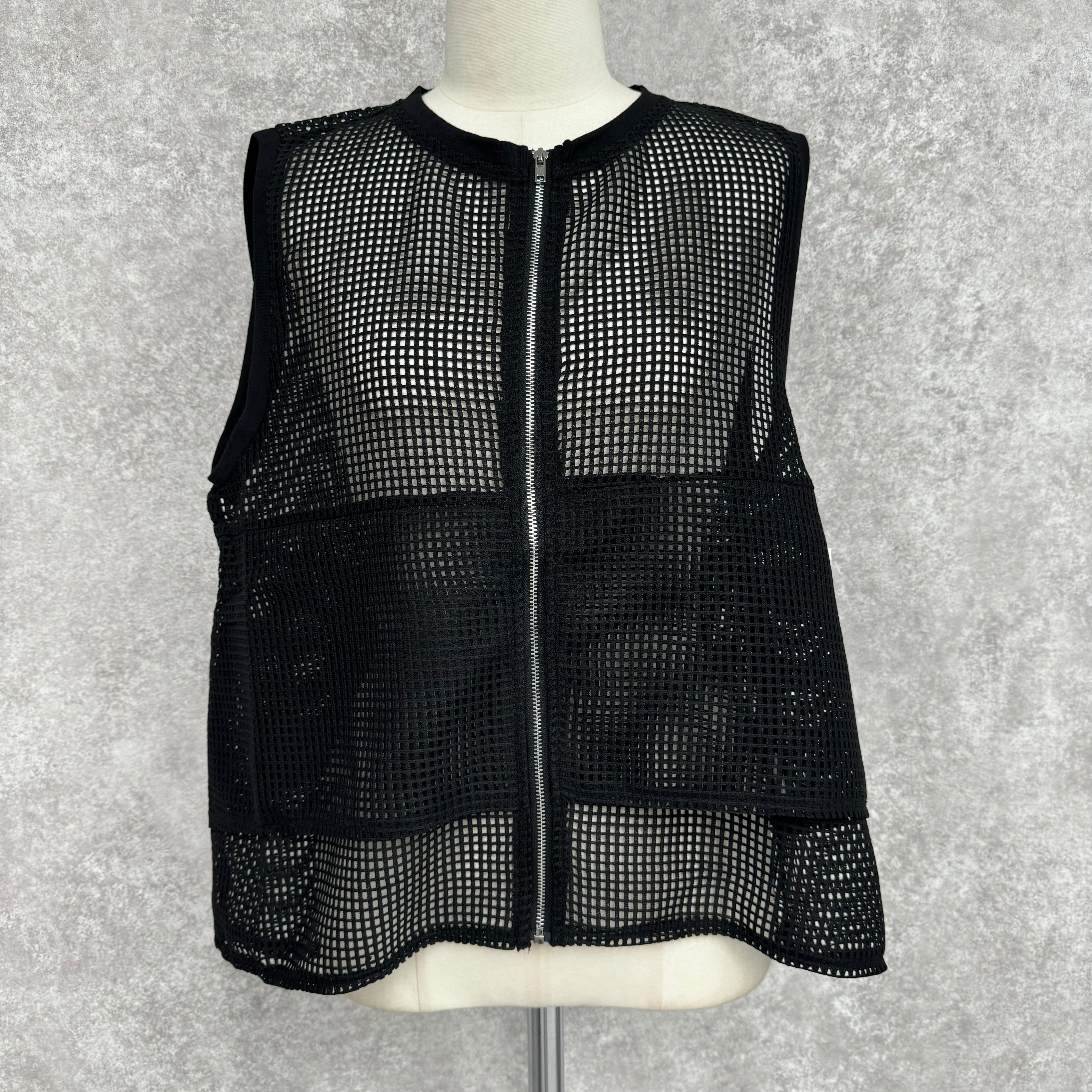 メッシュタンクトップベスト ブラック ※10/15-21頃より順次配送予定