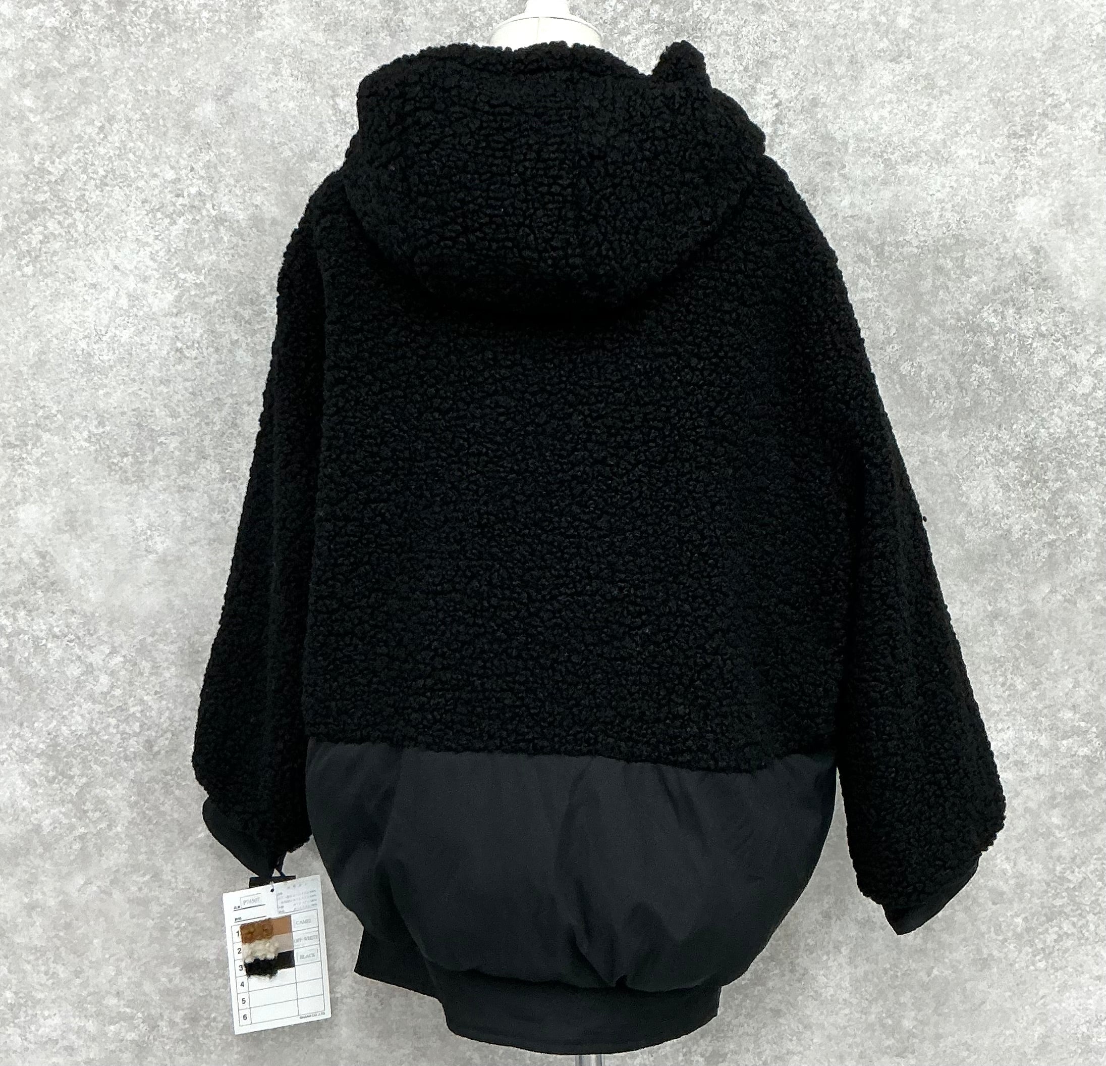 プードルボアブルゾン -ブラック- ※10/29~11/4頃より順次発送予定 ※ハンガー納品