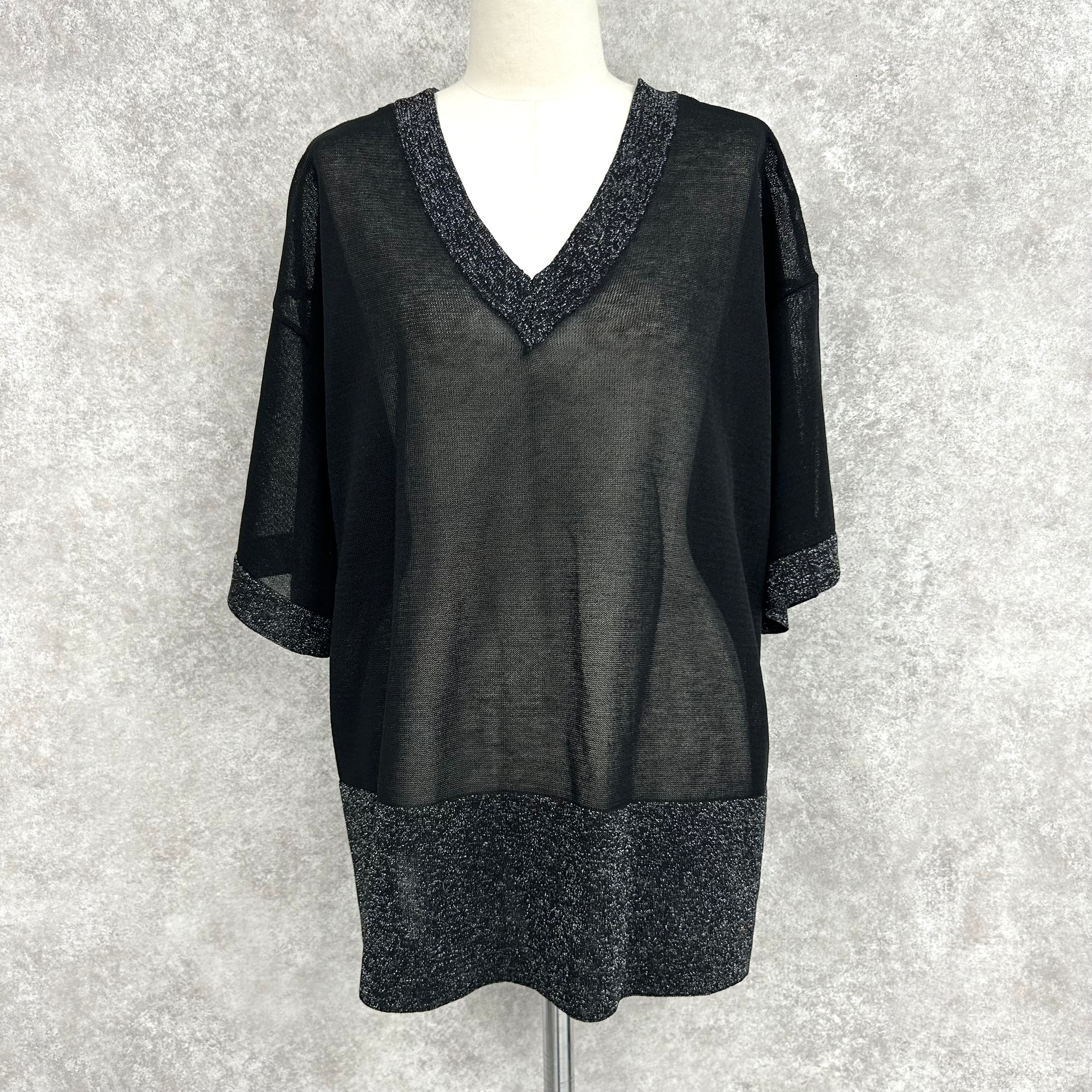 2WAY スパークリングシアー BIG  プルオーバー -ブラック- ※8/6〜12より配送予定