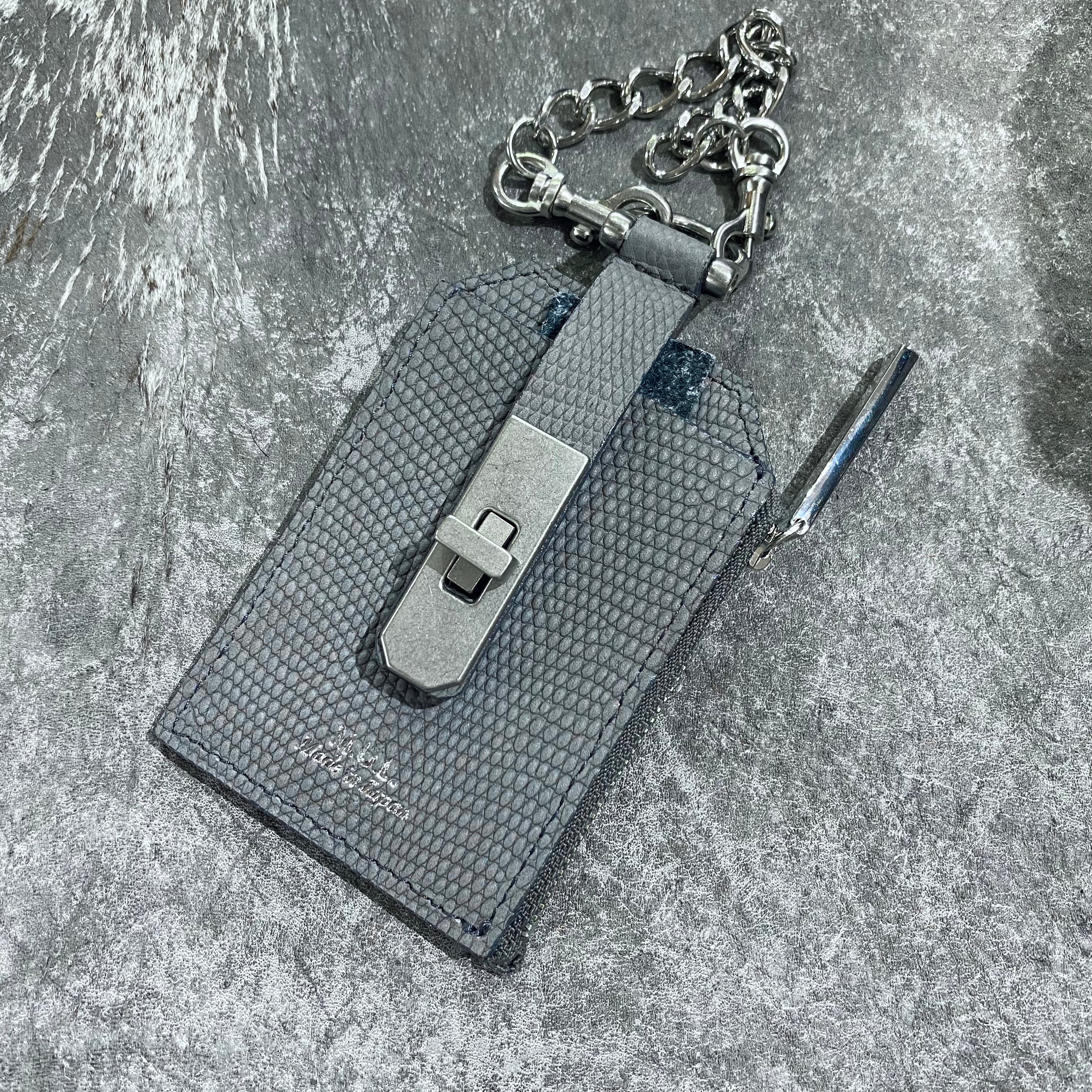 ⚠️予約【M.U.L.】チェーンパスケース -アイスグレー- ※R7. 6月末納品予定