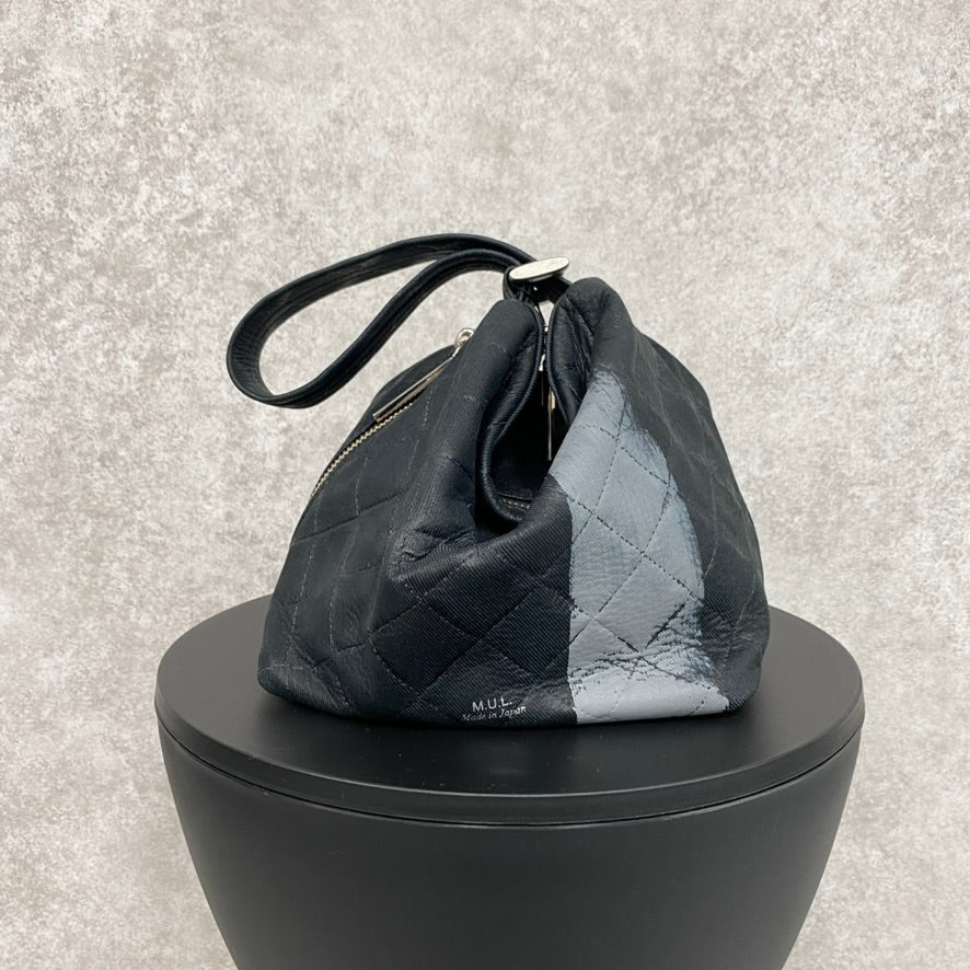 【MUL094-WH】ドロップ2way S オイルレザーキルティング(ブラック) ホワイトライン ※10/29〜11/2より弊社事務所から順次発送