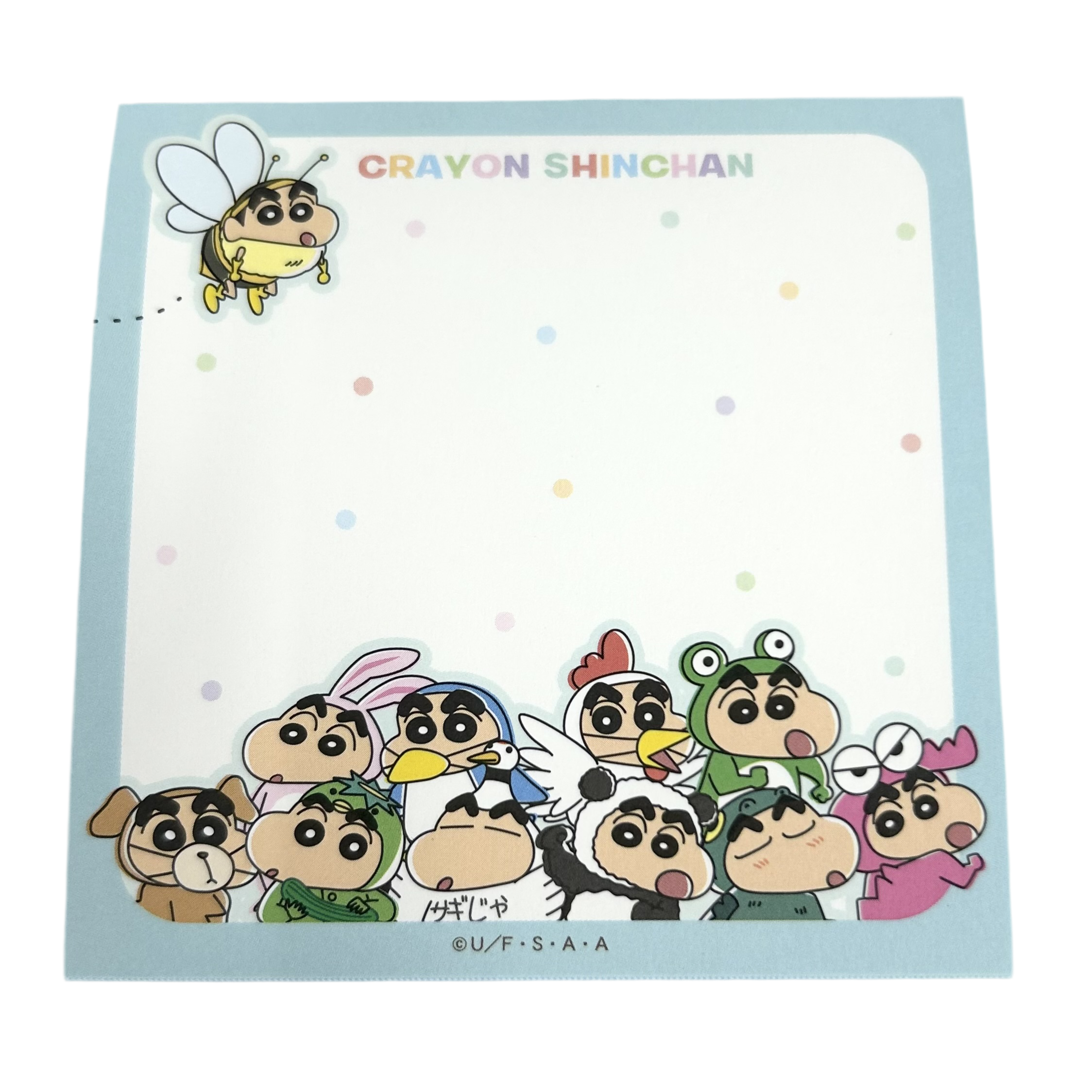 クレヨンしんちゃんシール付きスクエアメモ -変身しんちゃん- ※9/17-23より順次発送予定