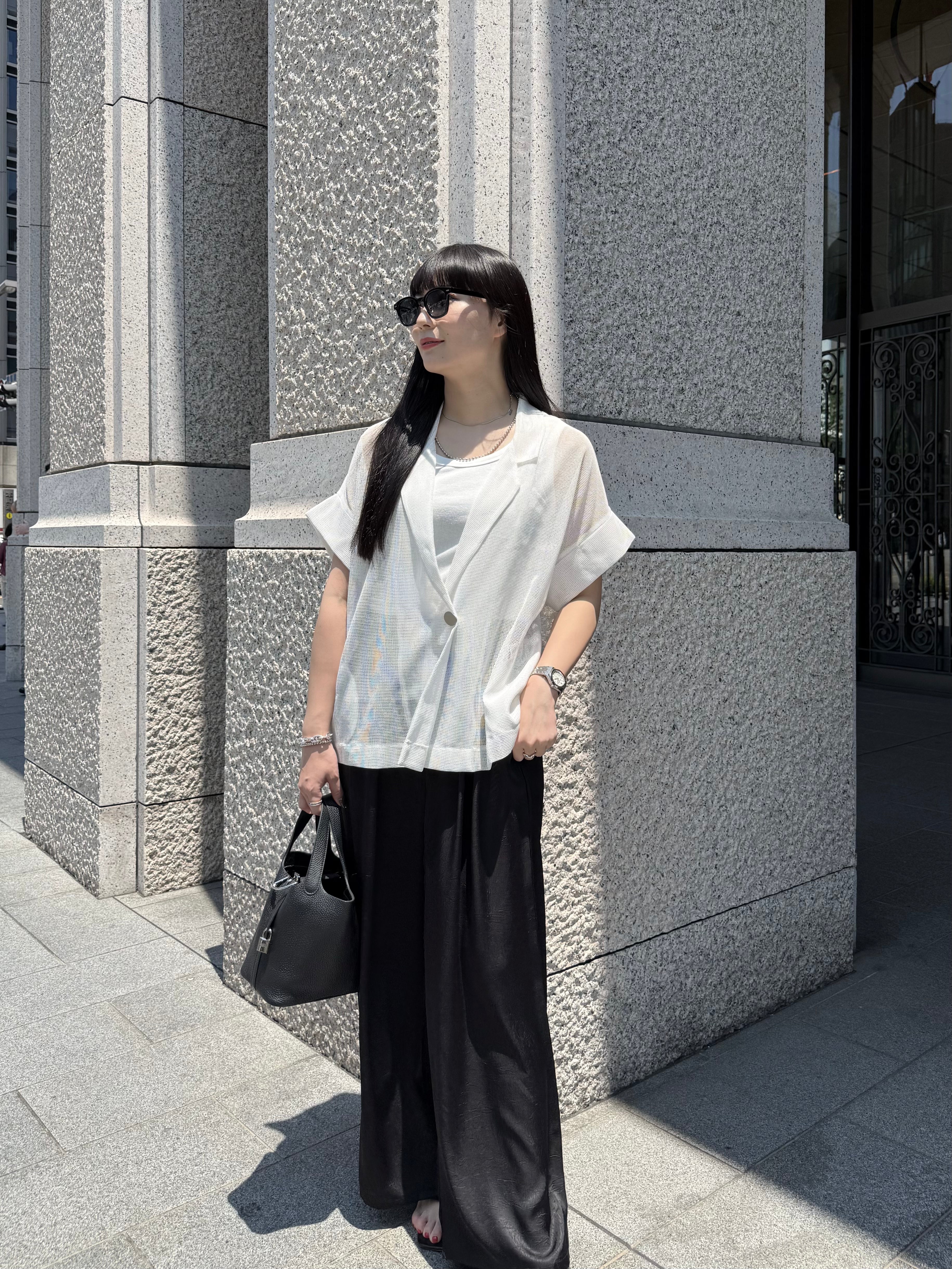 【ASYMM】AIR Mesh Jacket -white-