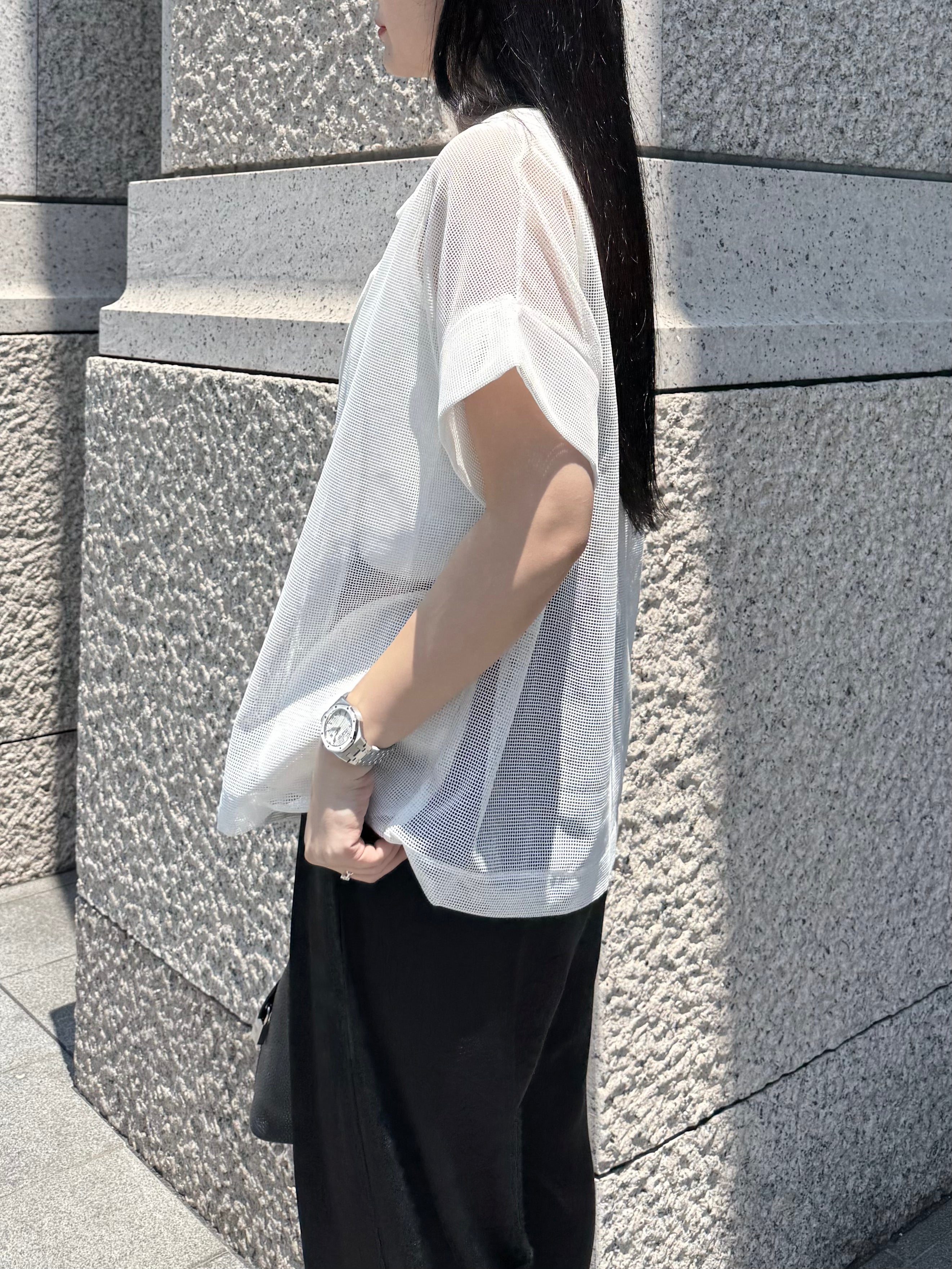 【ASYMM】AIR Mesh Jacket -white-
