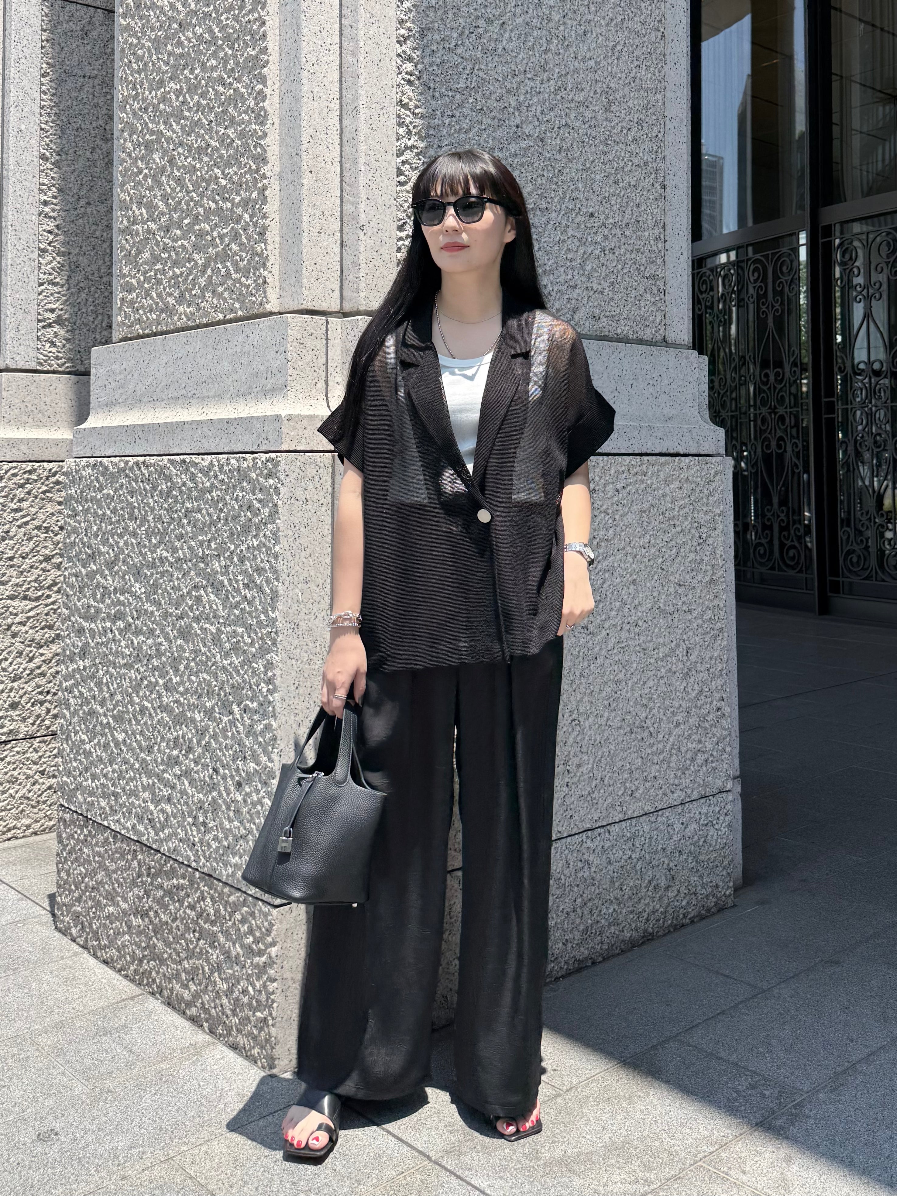【ASYMM】AIR Mesh Jacket -black-
