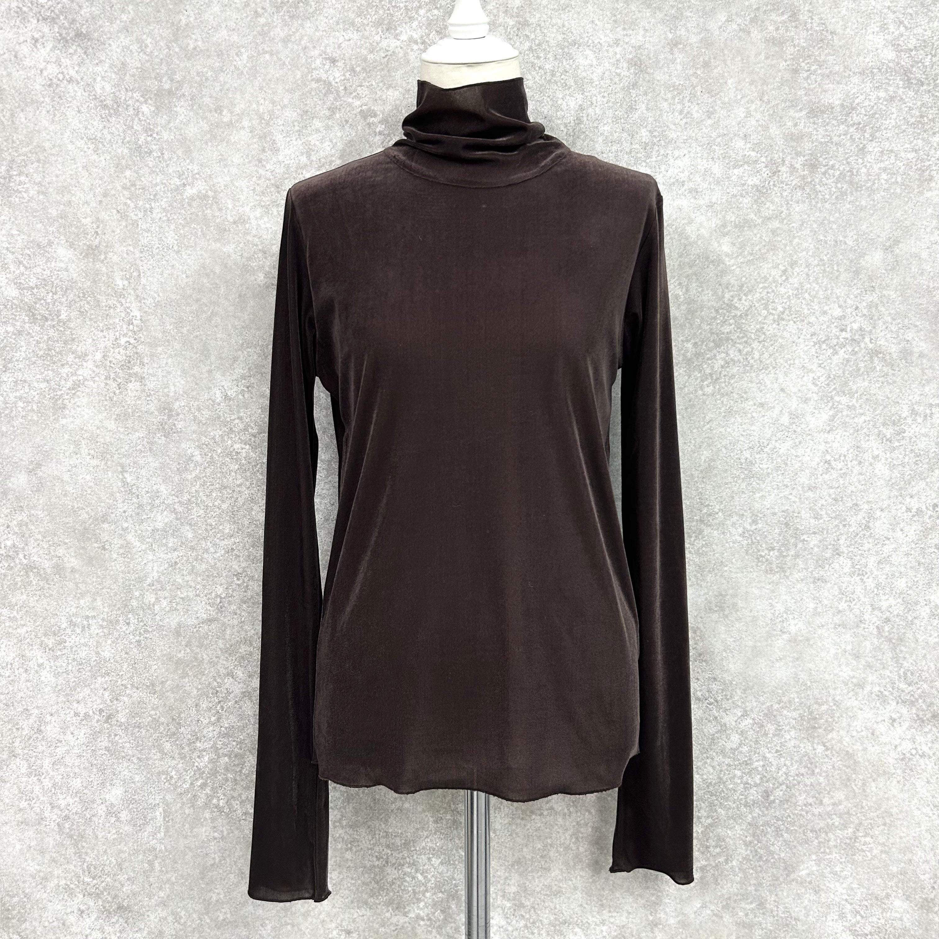 ベロアシアータートルネック -ブラウン- ※10/15-21頃より順次配送予定