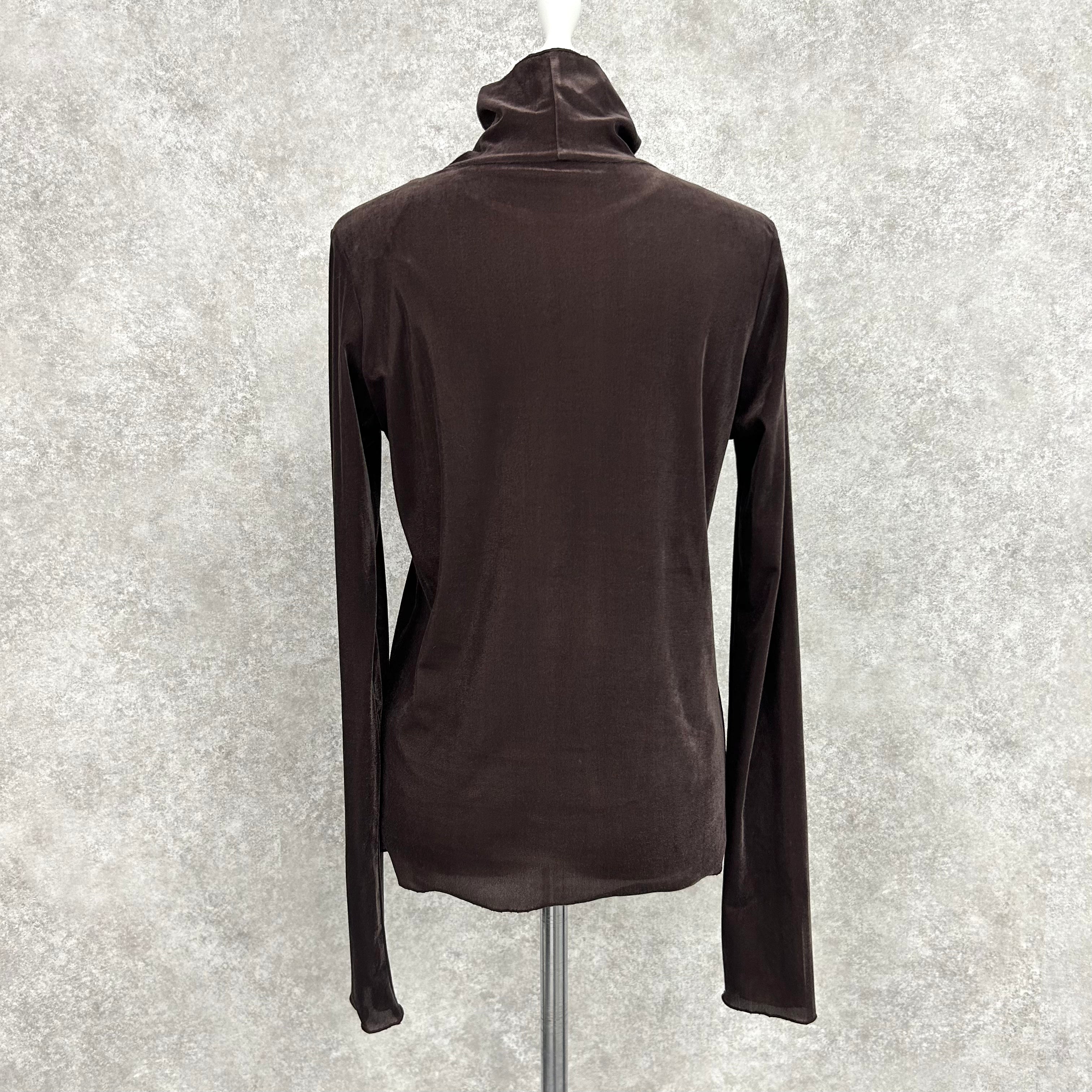 ベロアシアータートルネック -ブラウン- ※10/15-21頃より順次配送予定