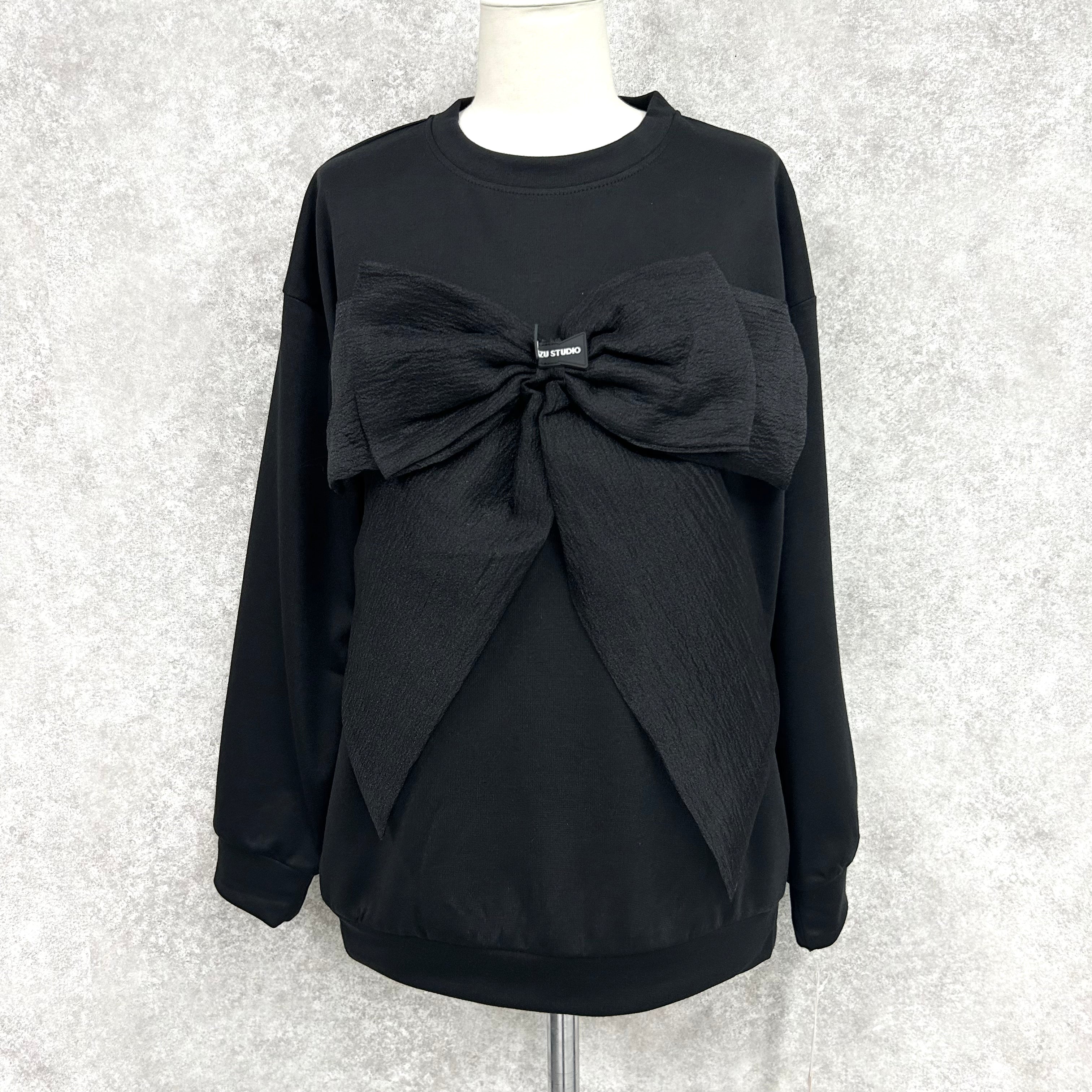 BIGリボントップス -ブラック- ※10/15〜21より配送予定