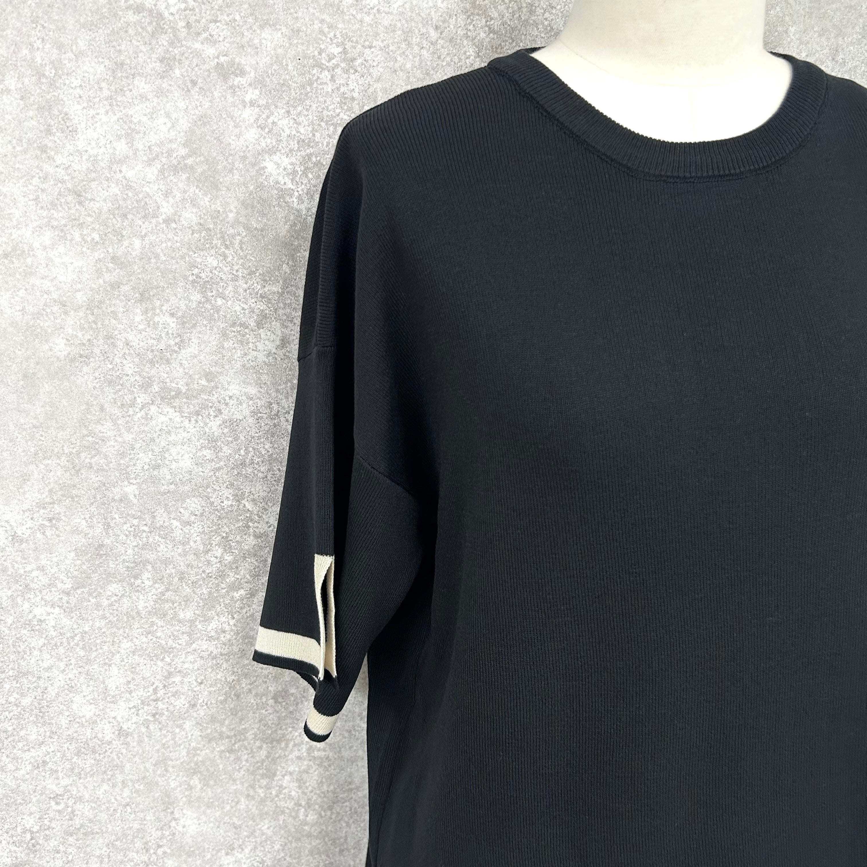 配色ラインニットセットアップ -ブラック- ※10/15〜21より配送予定