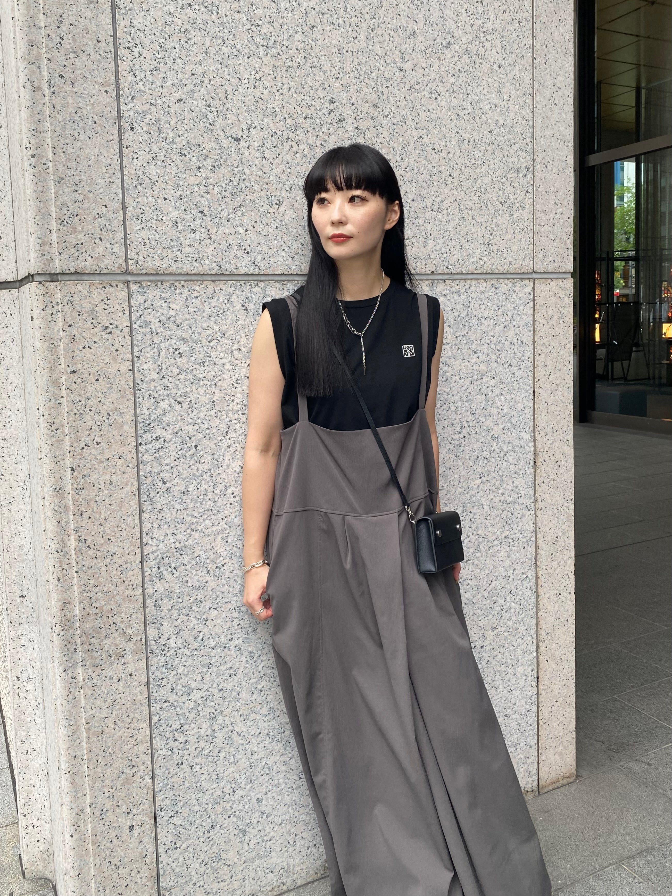 【ASYMM】ASYMM EMBLEM TANK -black-