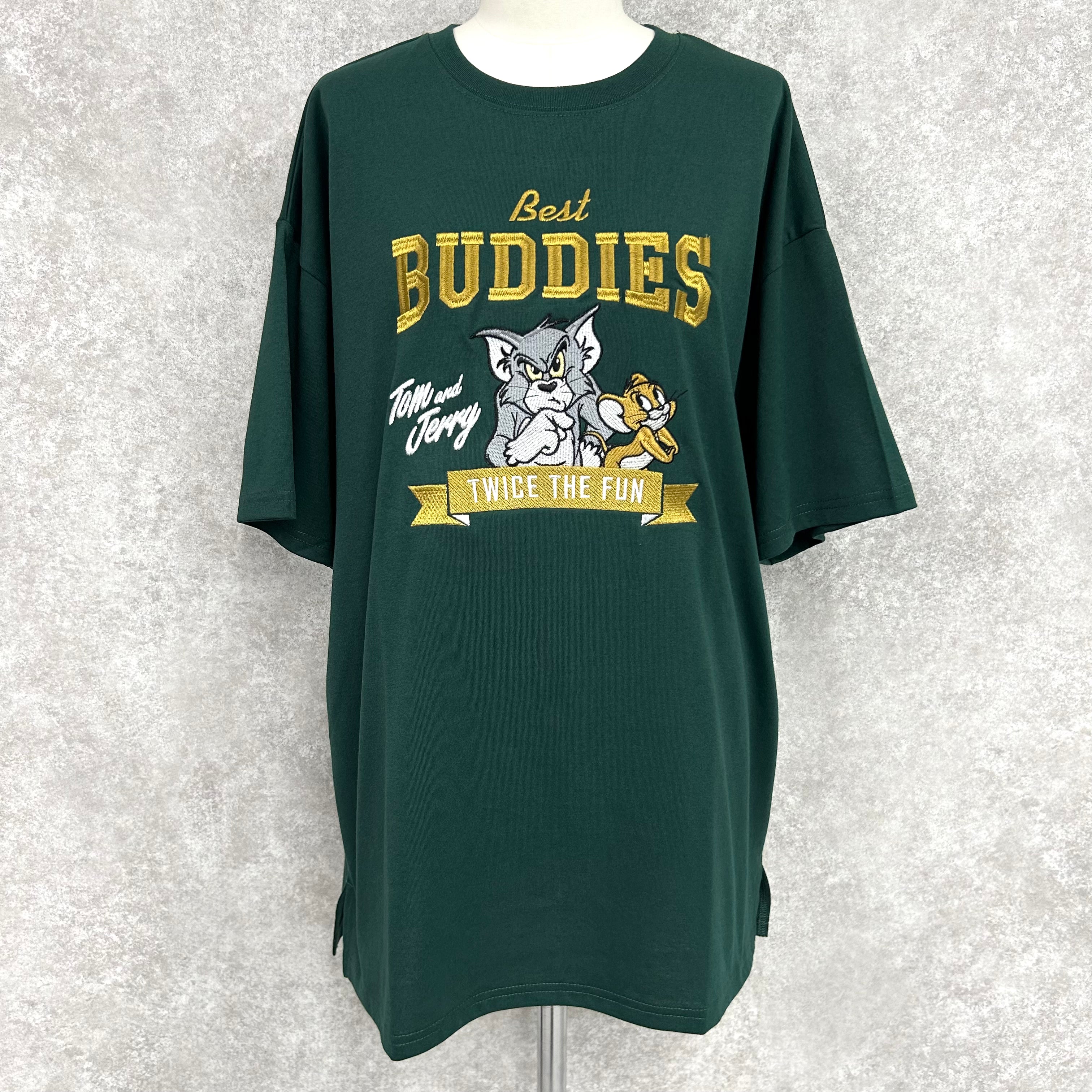 トム&ジェリーBUDDIES Tシャツ Lサイズ -グリーン- ※10/15-21頃より順次配送予定
