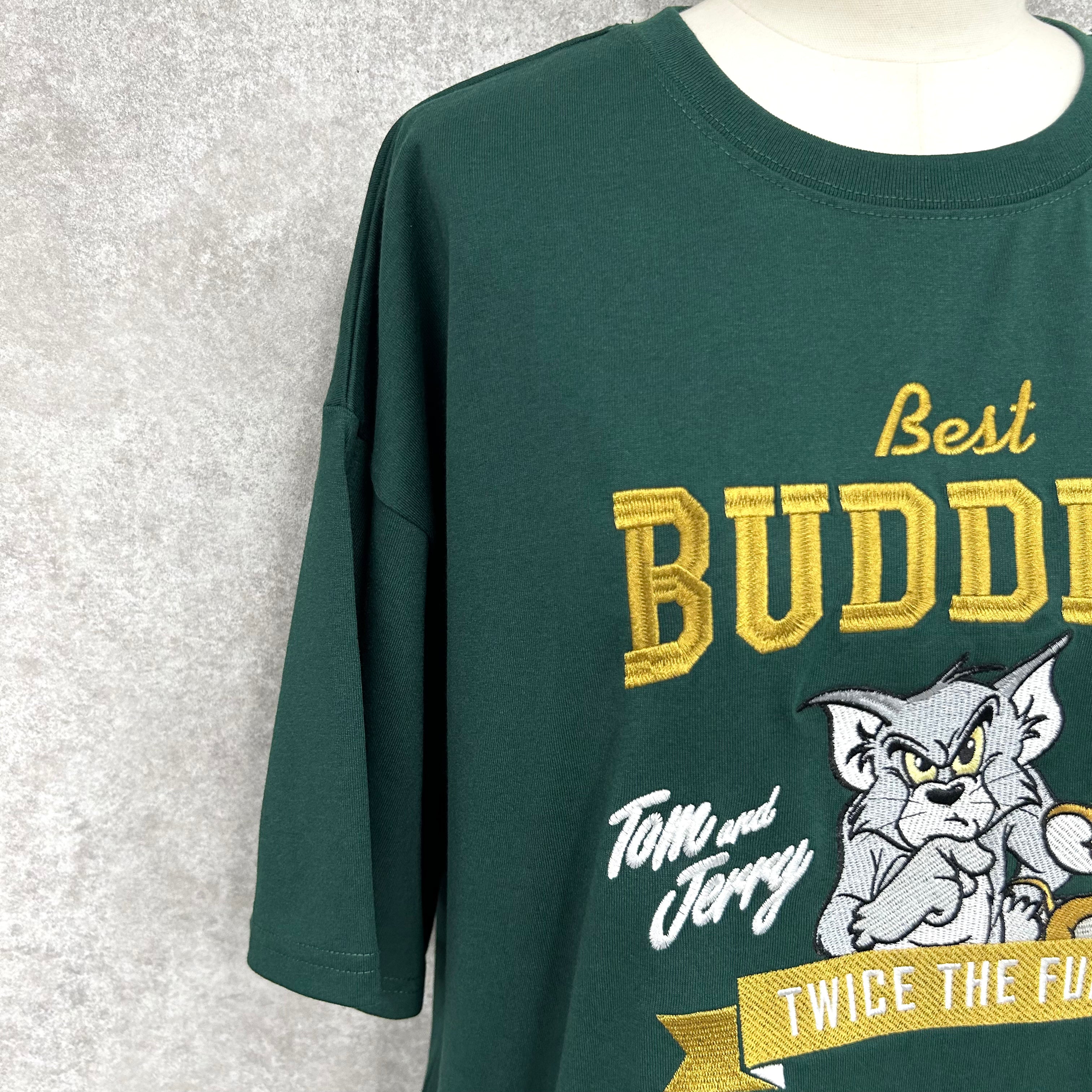 トム&ジェリーBUDDIES Tシャツ Lサイズ -グリーン- ※10/15-21頃より順次配送予定