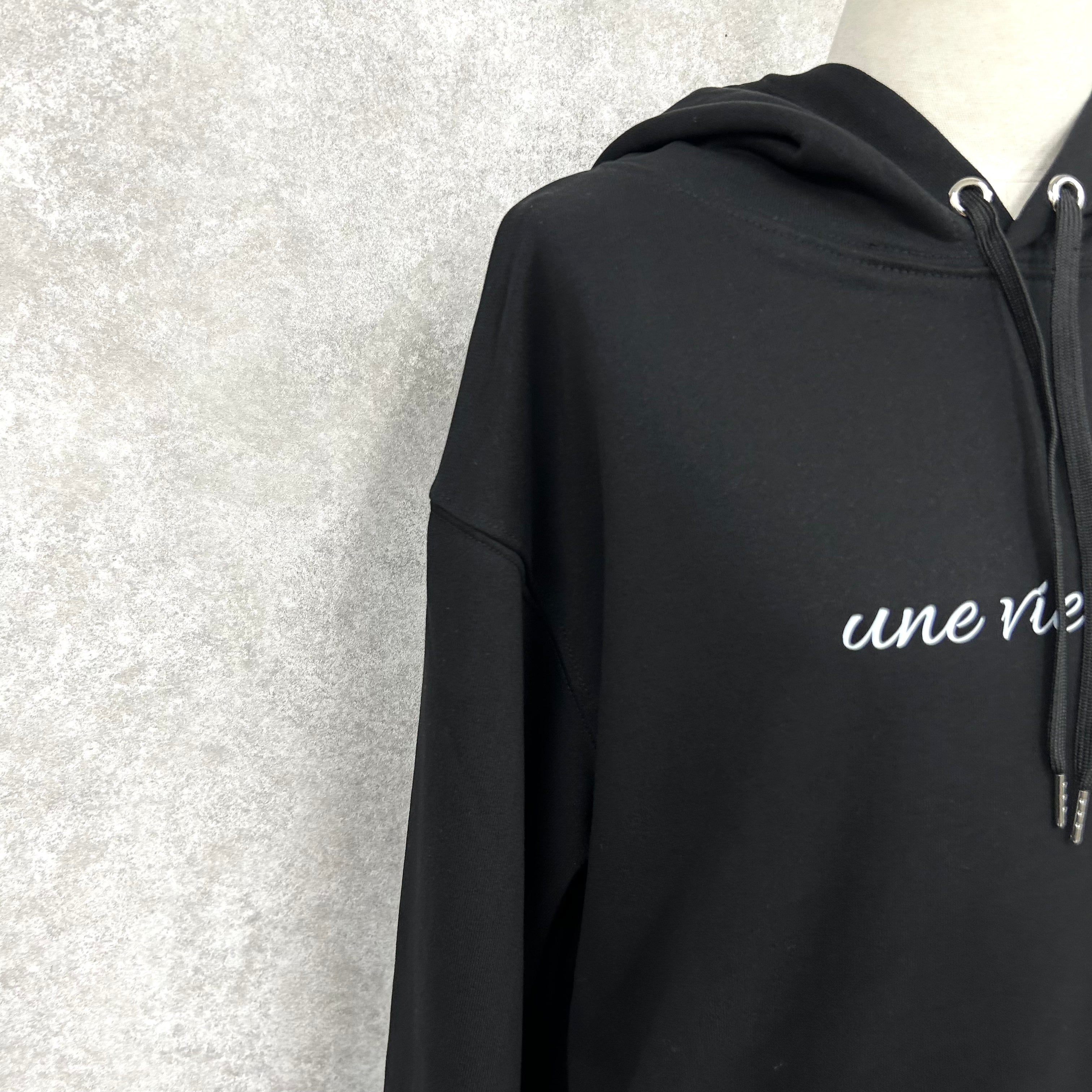 【HAPPYFACE】EMMA 見返りパーカー -ブラック- ※10/22~28より順次配送