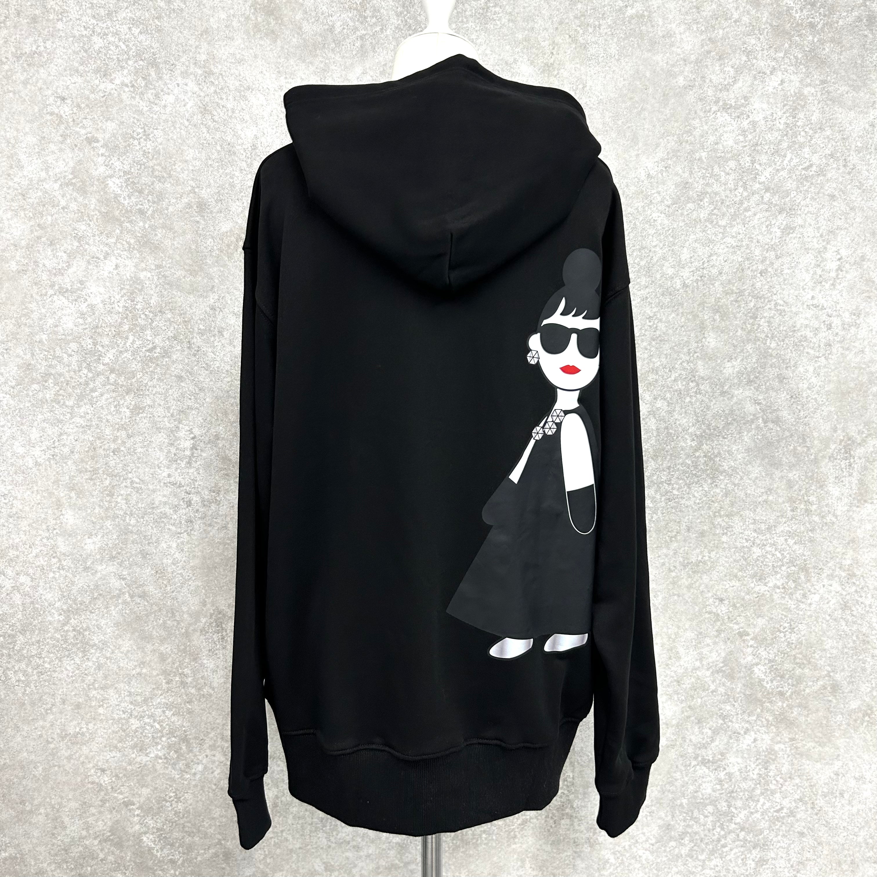 【HAPPYFACE】EMMA 見返りパーカー -ブラック- ※10/22~28より順次配送