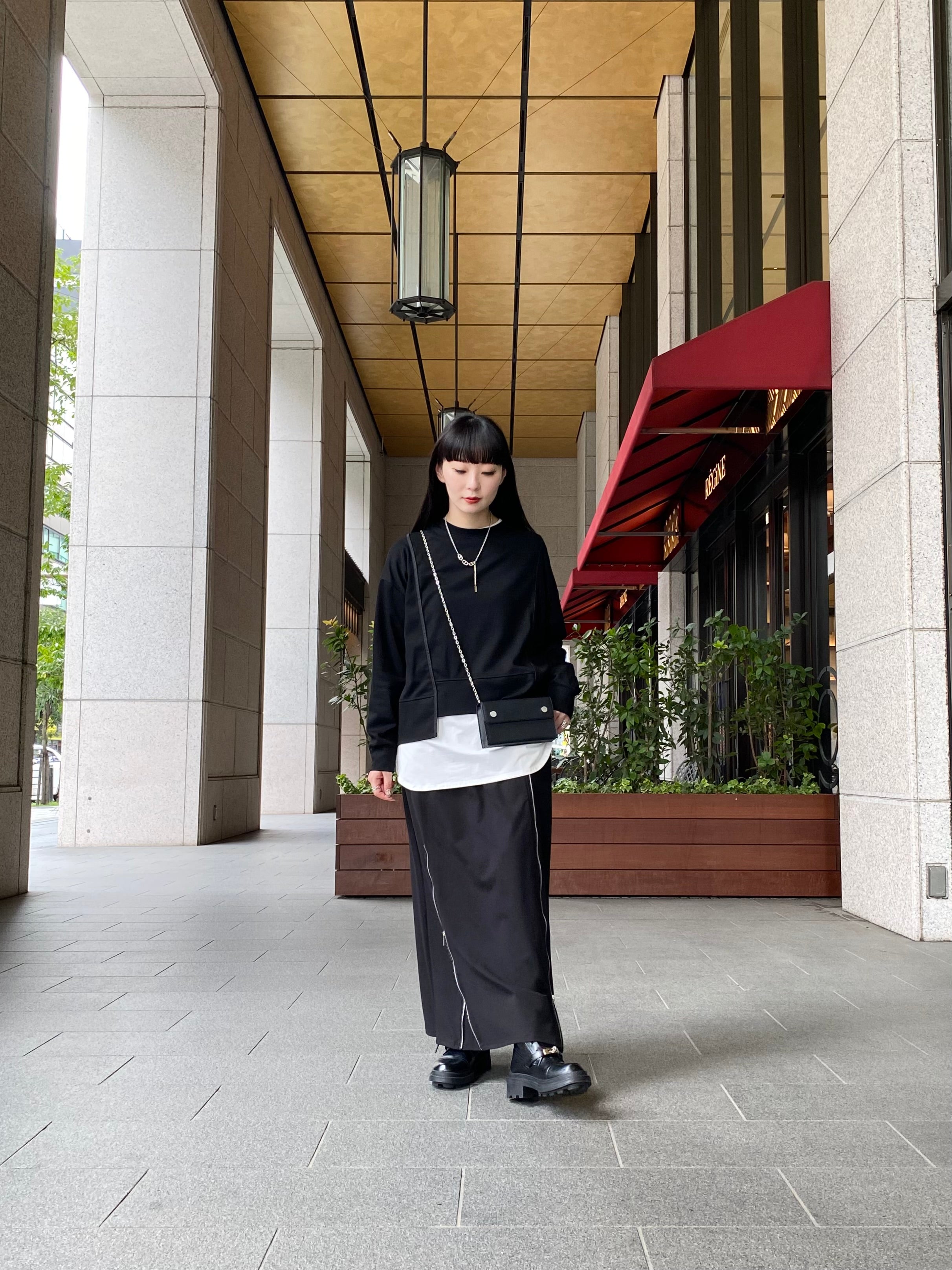 【ASYMM】LINE ZIP SWEAT -black-