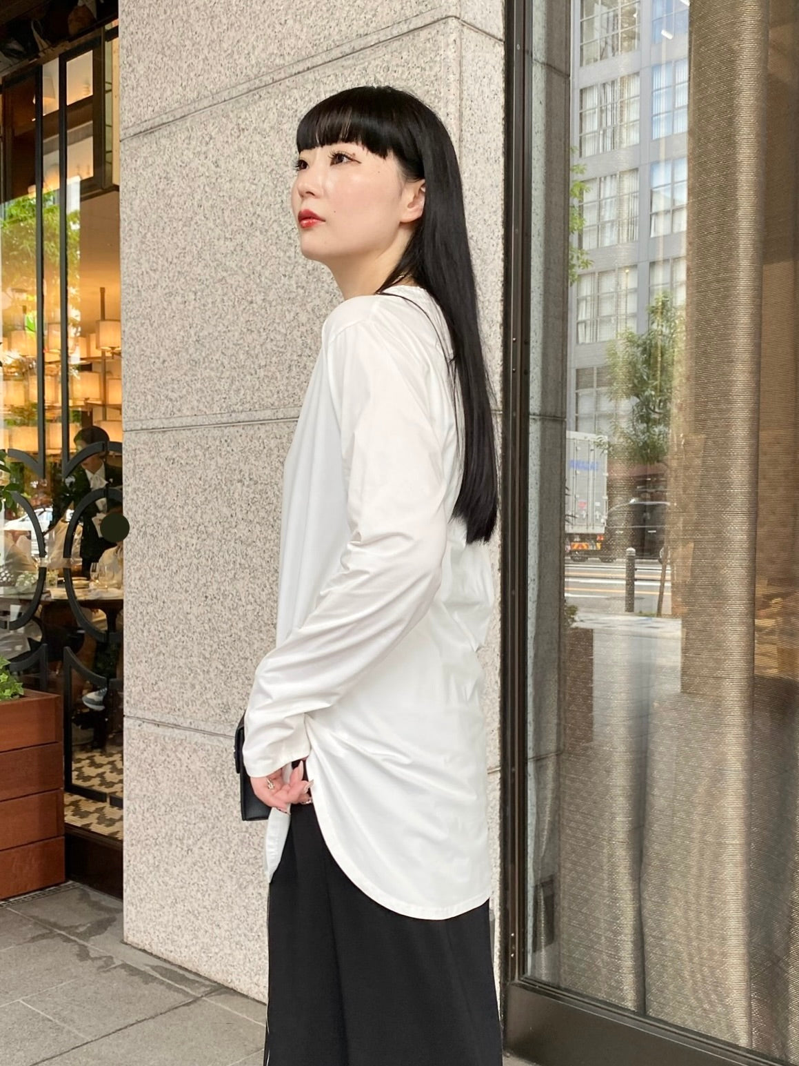 【ASYMM】LAYER MATE LONG SLEEVE -off white-