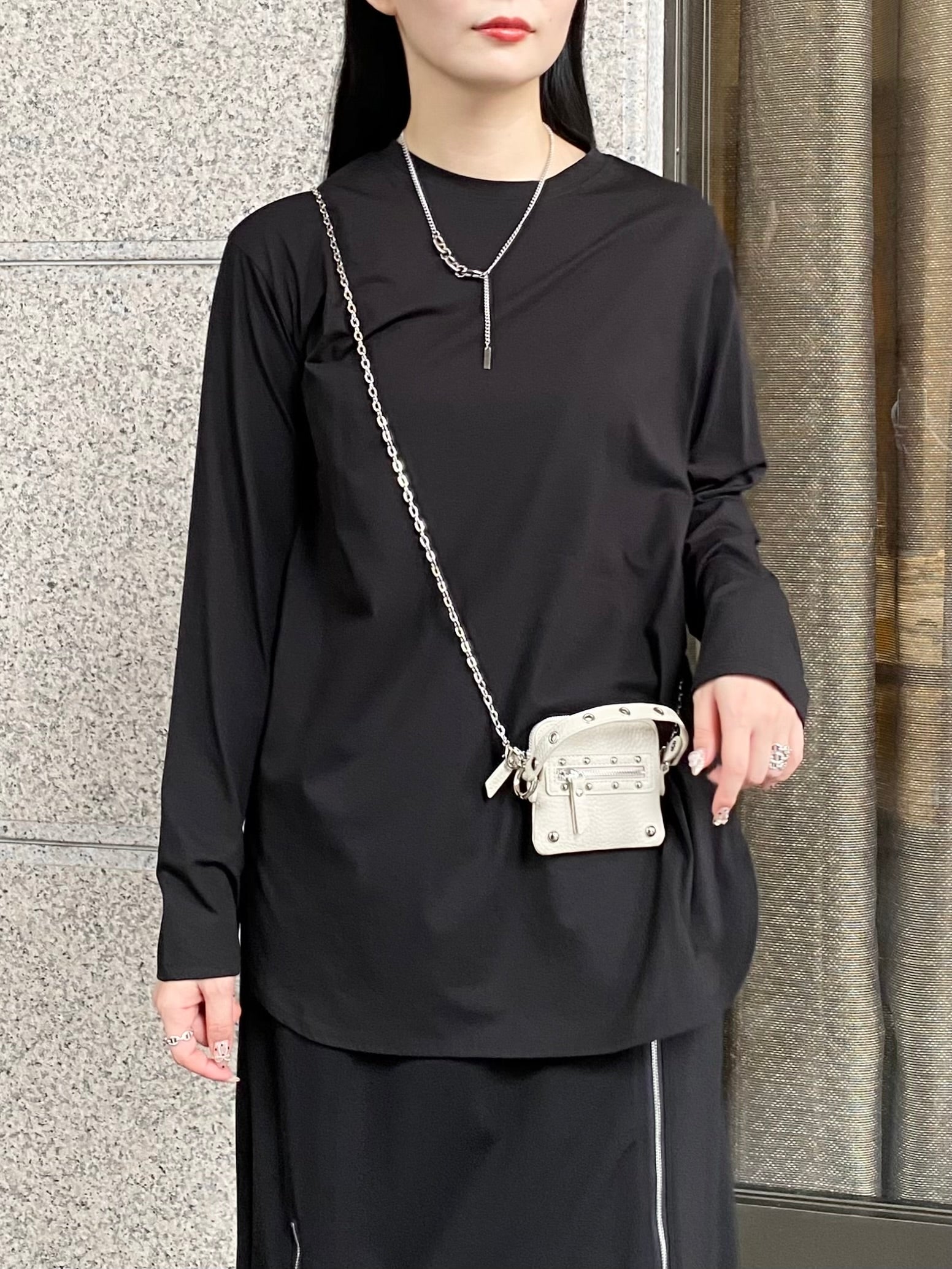 【ASYMM】LAYER MATE LONG SLEEVE -black-