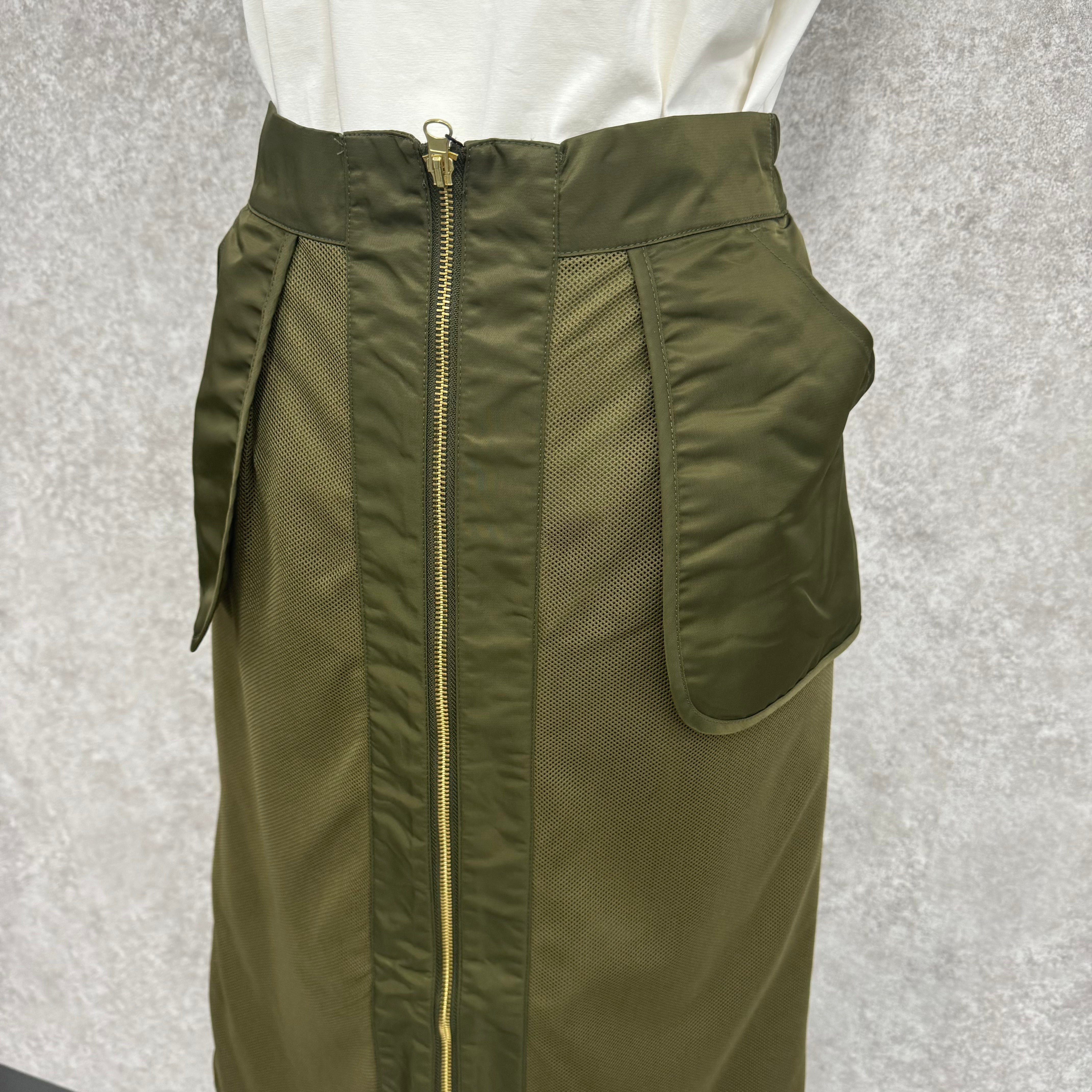 【Teracce Summer SALE 】ミリタリーナロースカート   -カーキ- ※8/27-9/2より順次発送予定