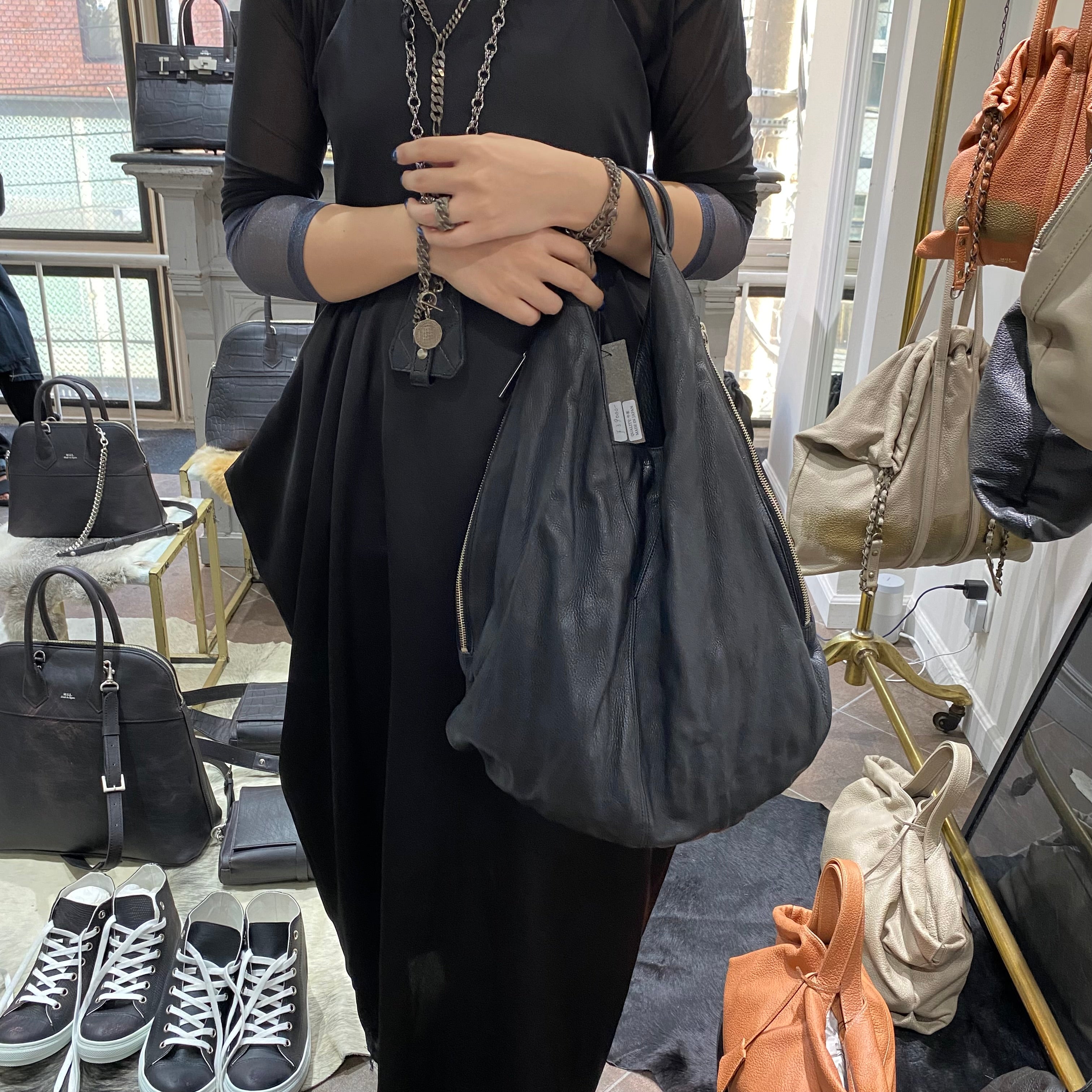 ⚠️予約【MUL101-501019】バーティカルトート(洗い加工) -ブラック- ※R7. 6月末納品予定