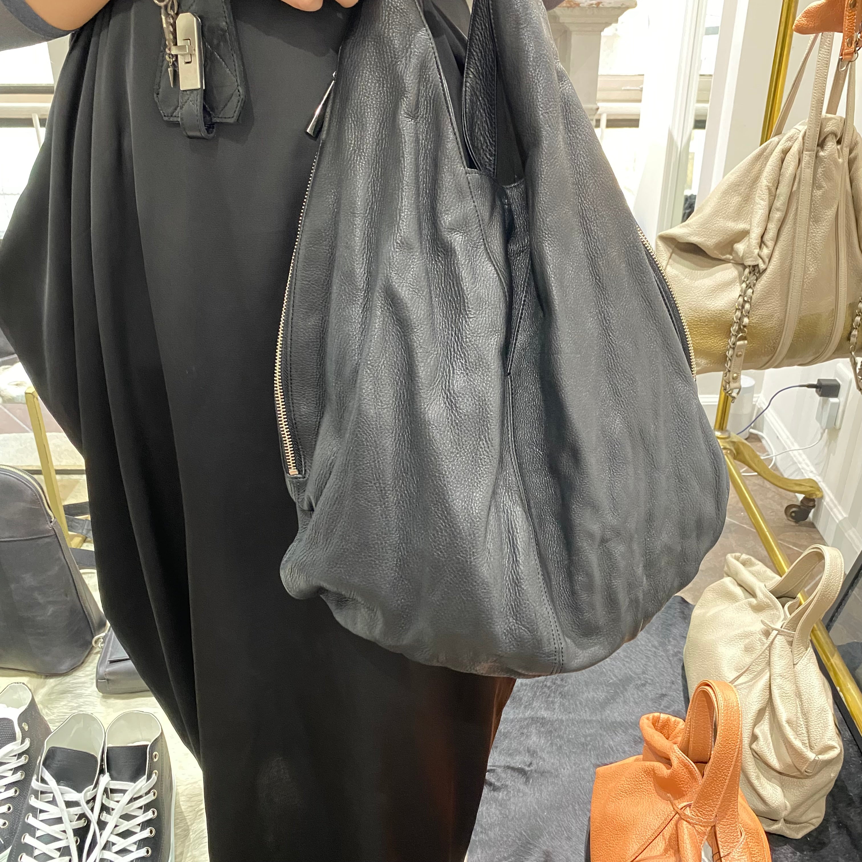 ⚠️予約【MUL101-501019】バーティカルトート(洗い加工) -ブラック- ※R7. 6月末納品予定