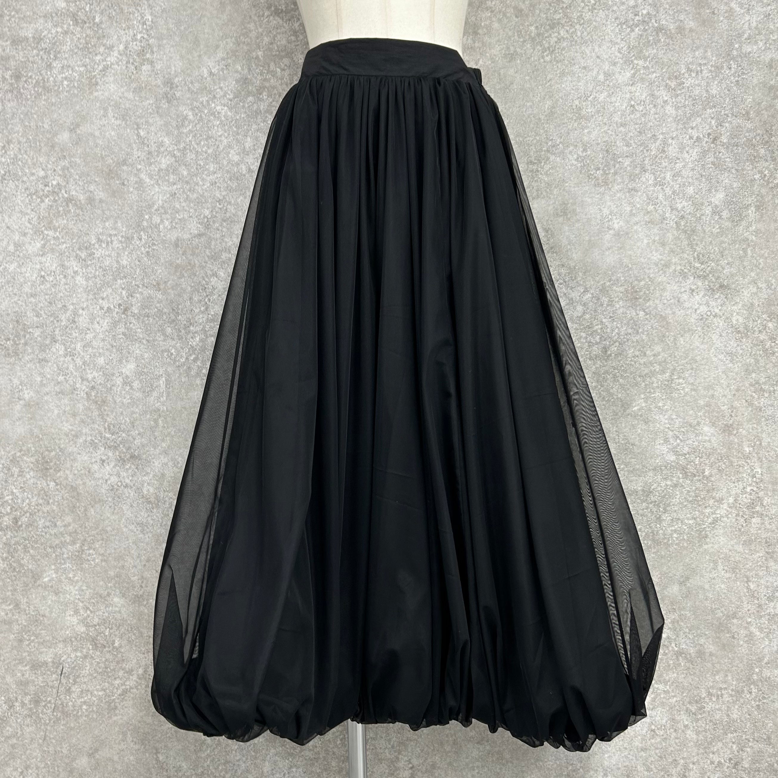 タフタ×チュールバルーンスカート -ブラック- ※4/9〜15迄に順次発送予定