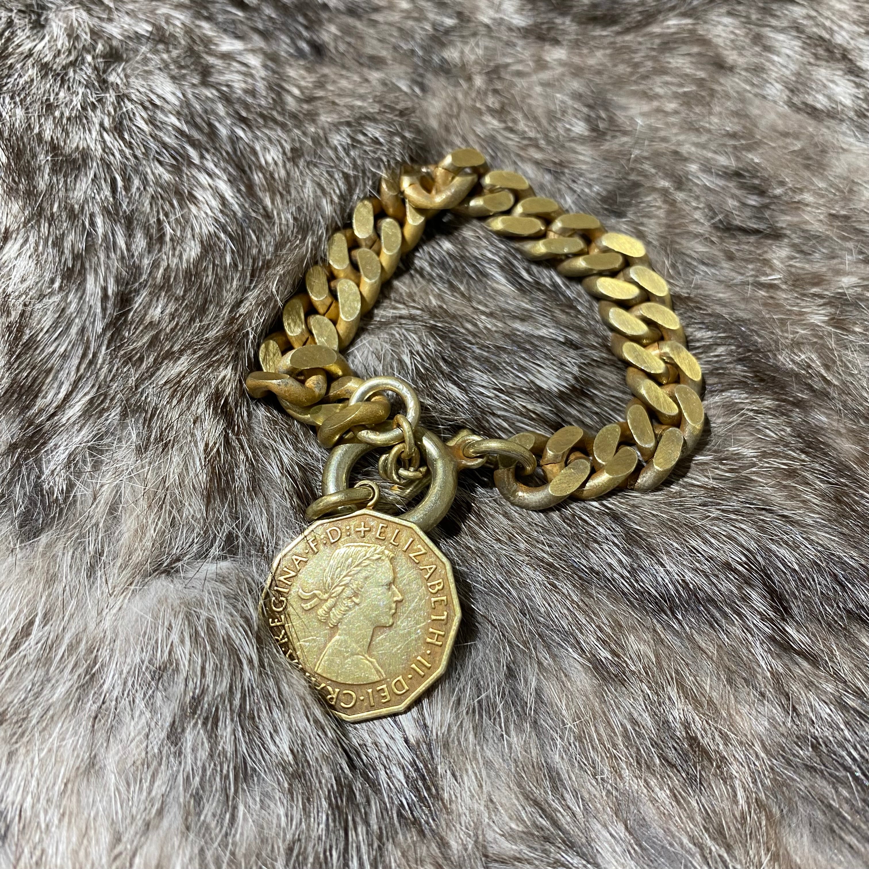 ⚠️予約【MULA003-101012】コインチェーンブレスレット -マットゴールド- ※R7. 6月末納品予定