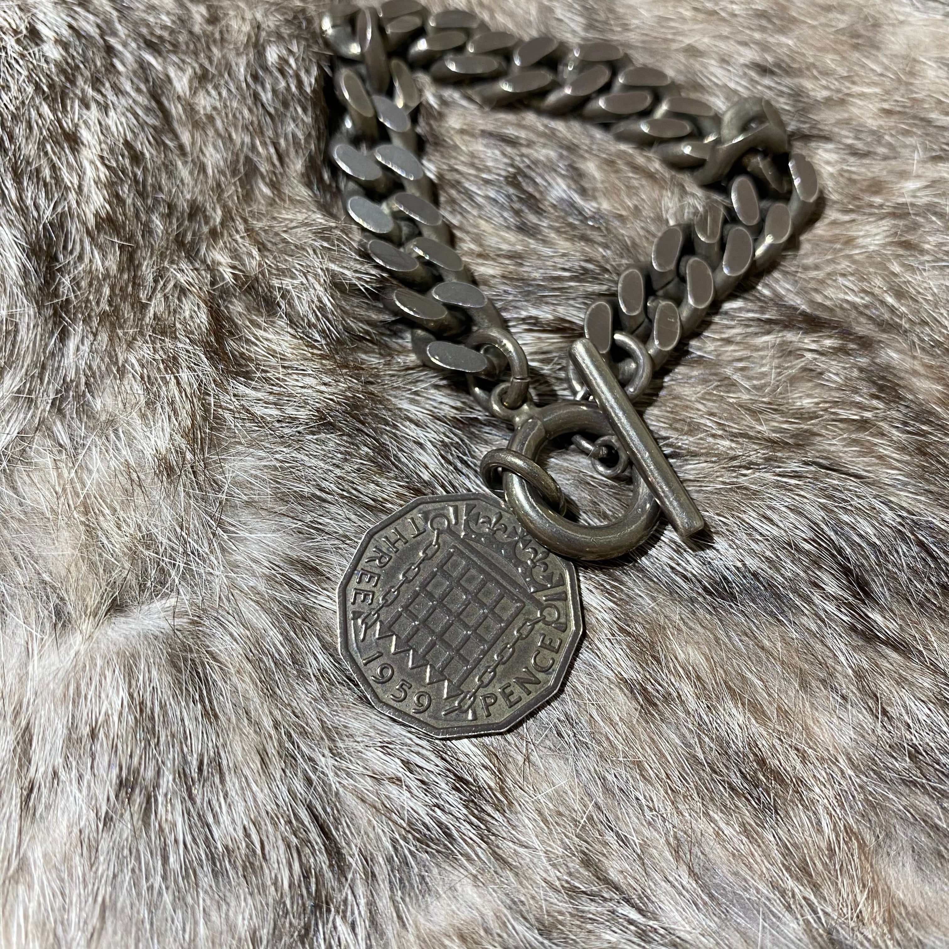 ⚠️予約【MULA003-102022】コインチェーンブレスレット -マットグレー- ※R7. 6月末納品予定