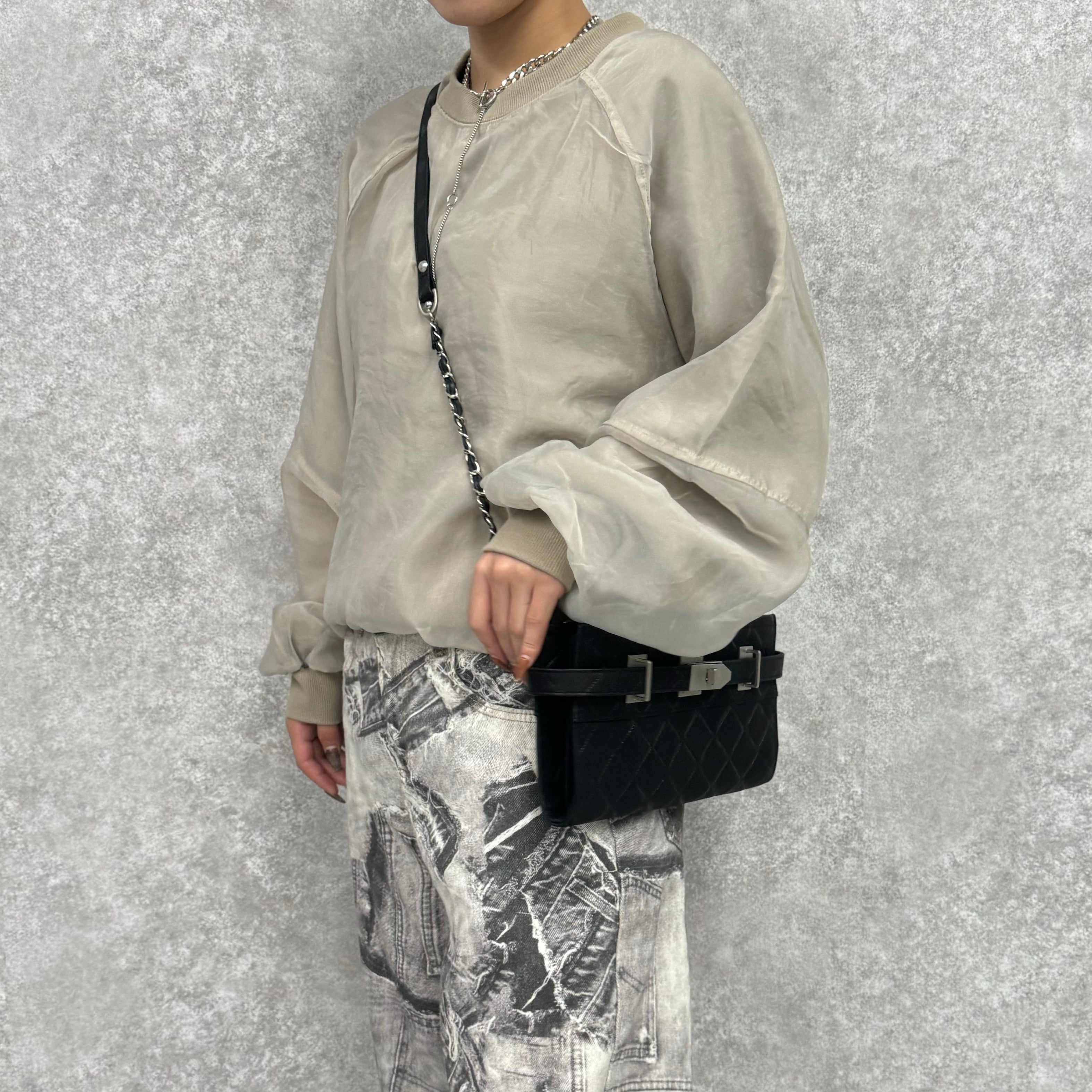 裏毛オーガンジー重ねNEWラグランPO  -ベージュ- ※10/15-21頃より順次配送予定