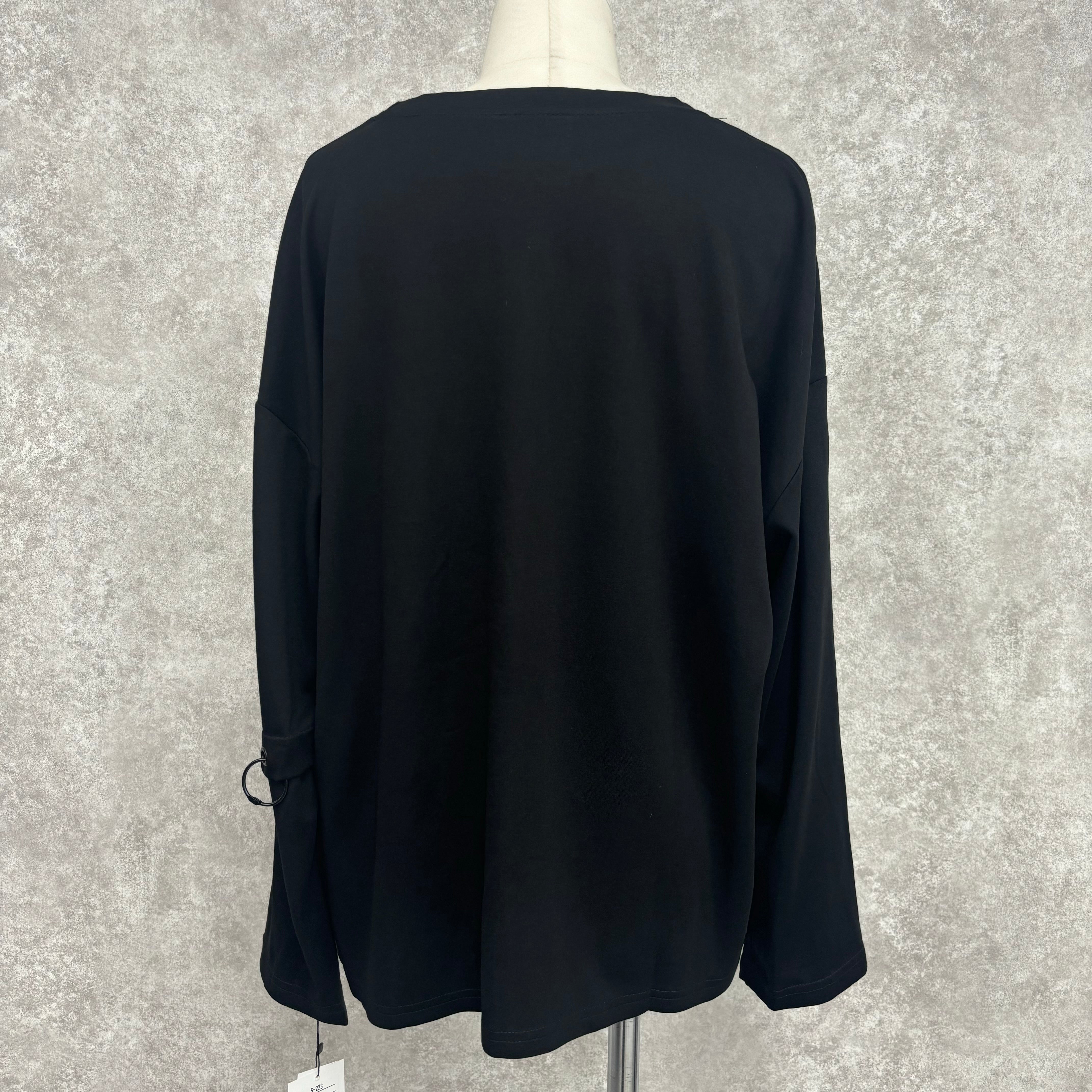 袖リングTシャツ ブラック ※10/29-11/4頃より順次配送予定