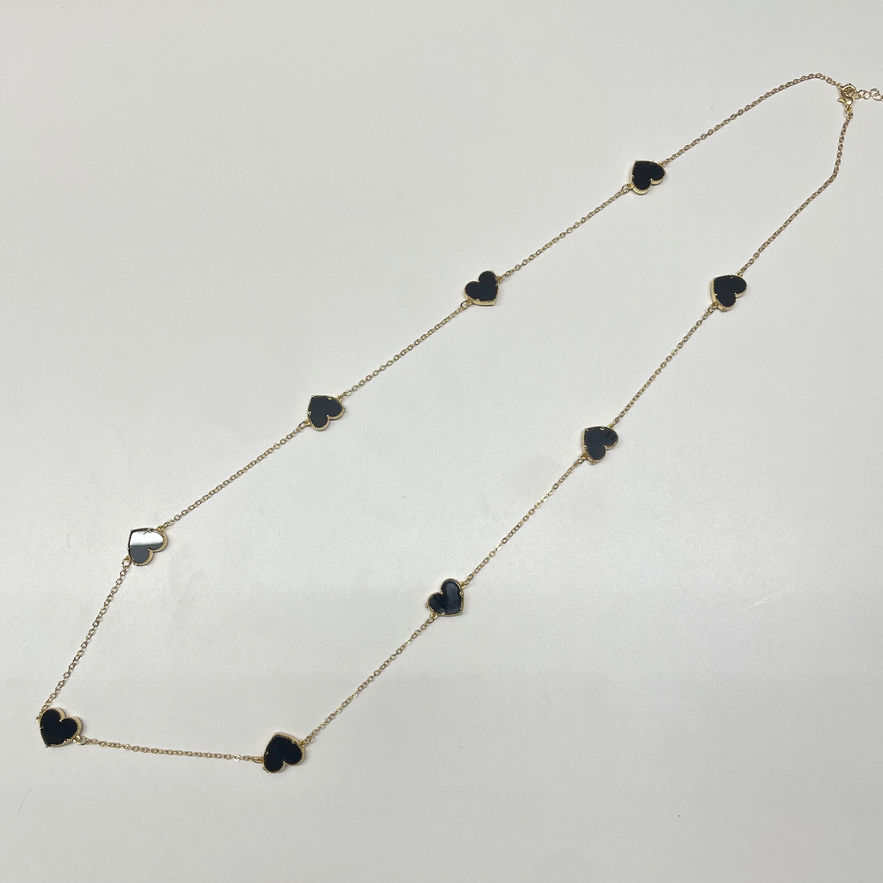 ハートネックレス ブラック ※8/20-26頃より順次発送