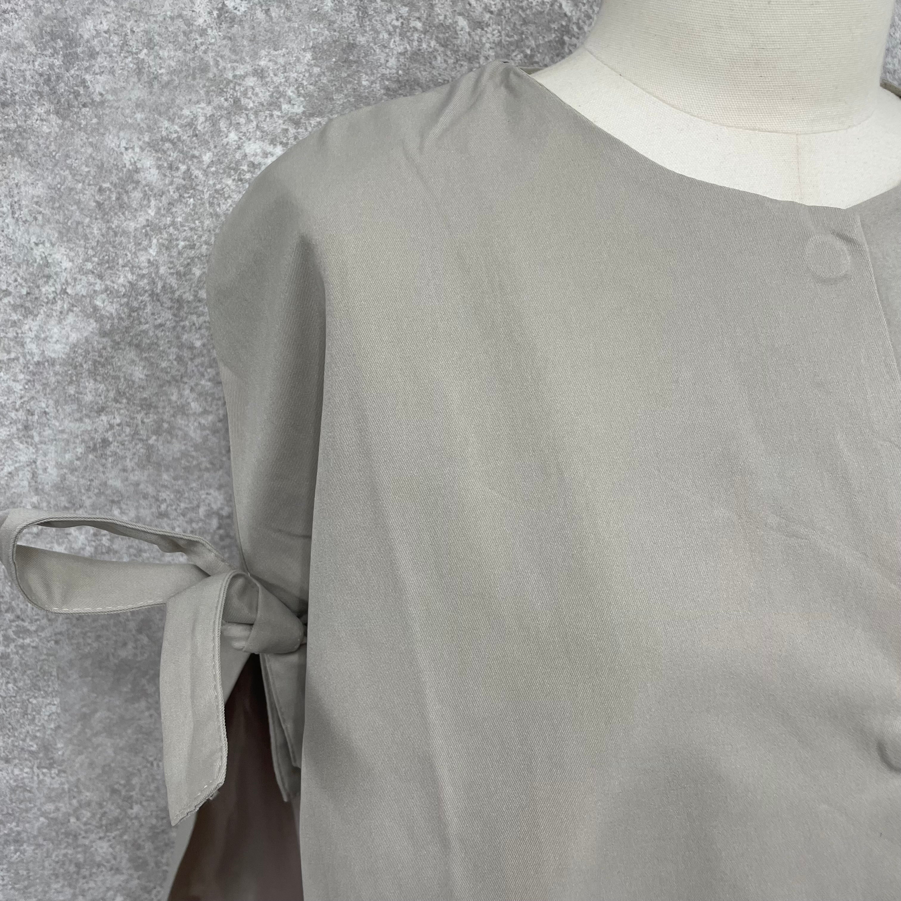 リボンデザインケープポンチョ ベージュ ※8/20-26頃〜順次配送予定