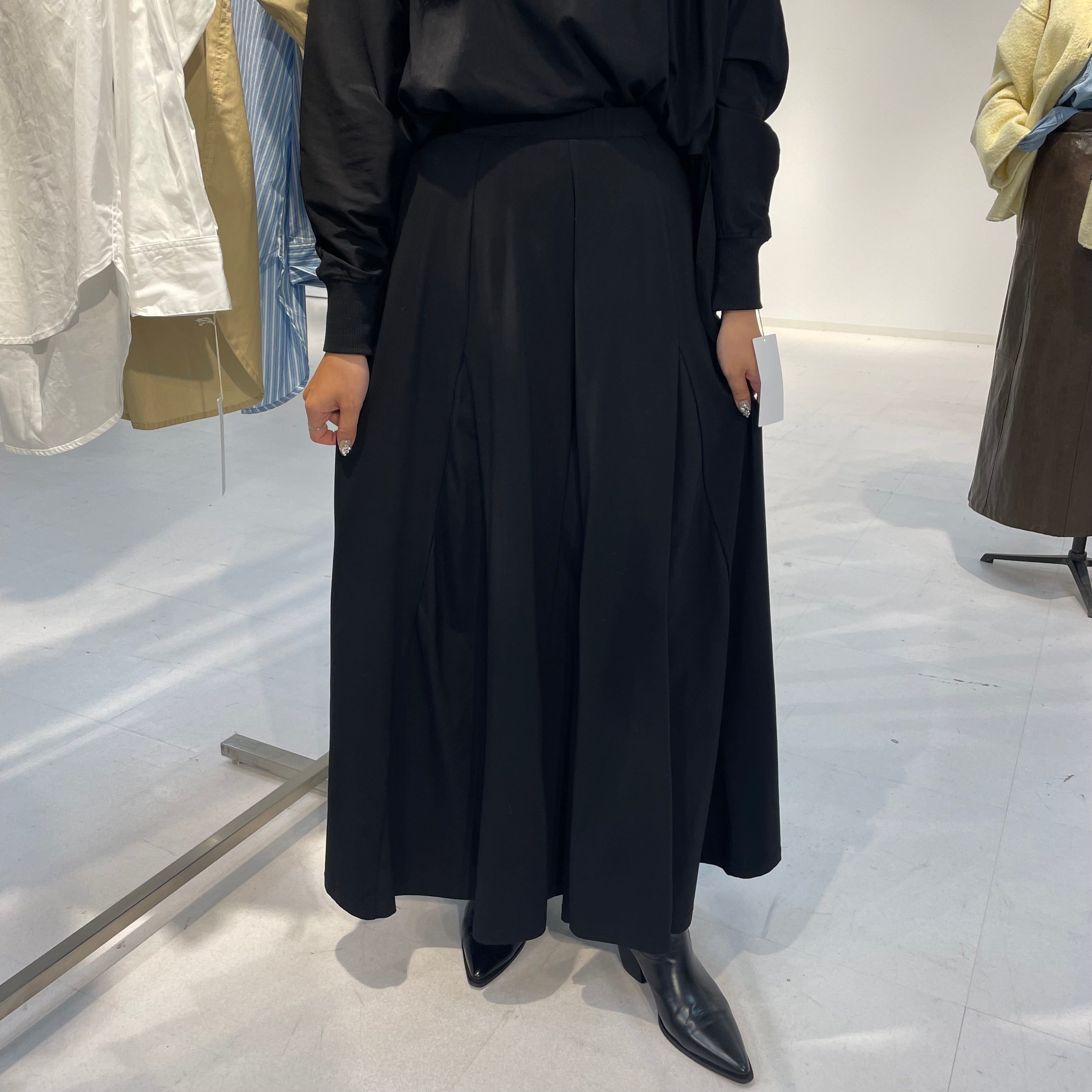 シルケットフレアスカート 019 ブラック ※11月中旬〜下旬より順次配送