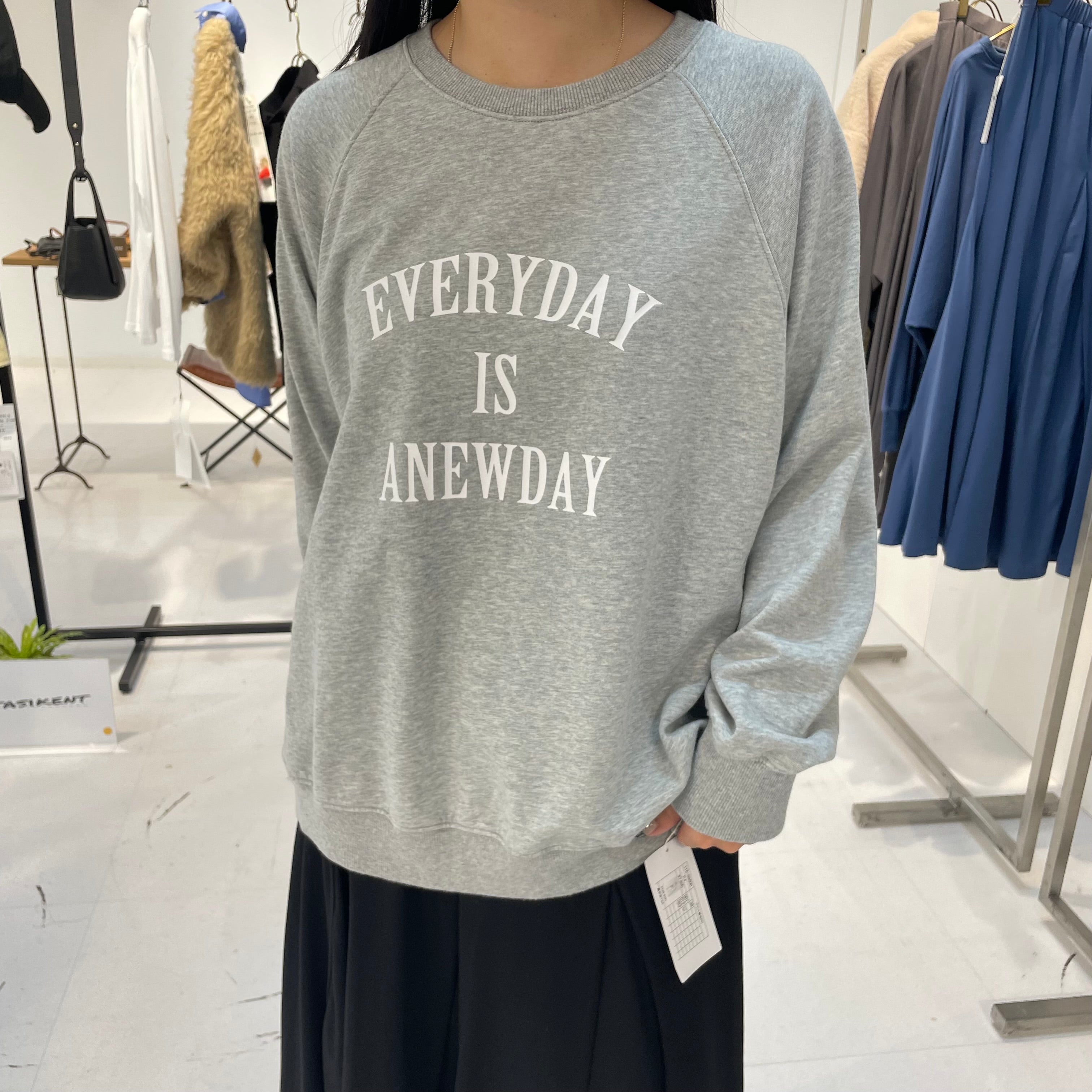 プリント裏毛PO 012 グレー ※12月中旬〜下旬頃より順次配送