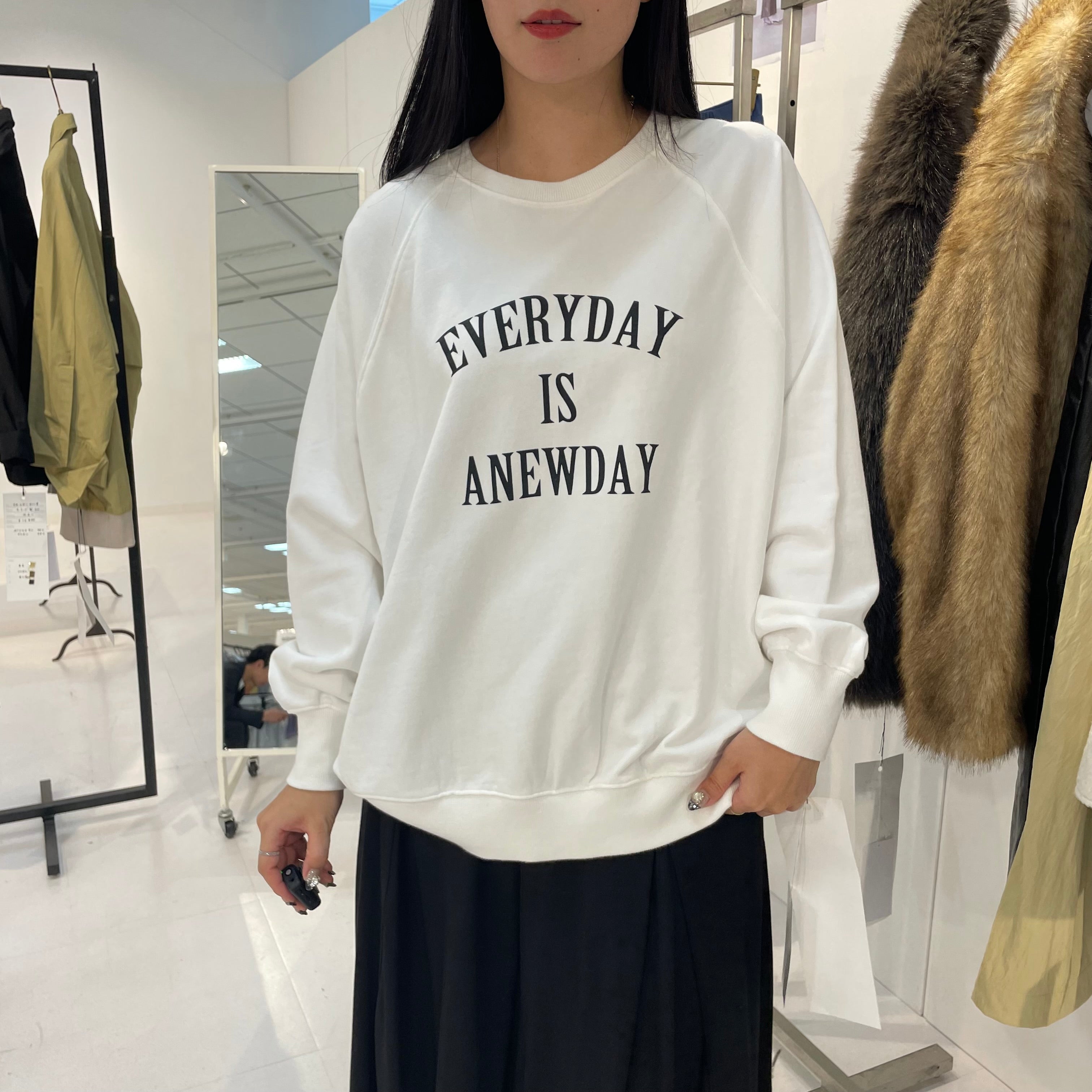 プリント裏毛PO 001 ホワイト ※12月中旬〜下旬頃より順次配送