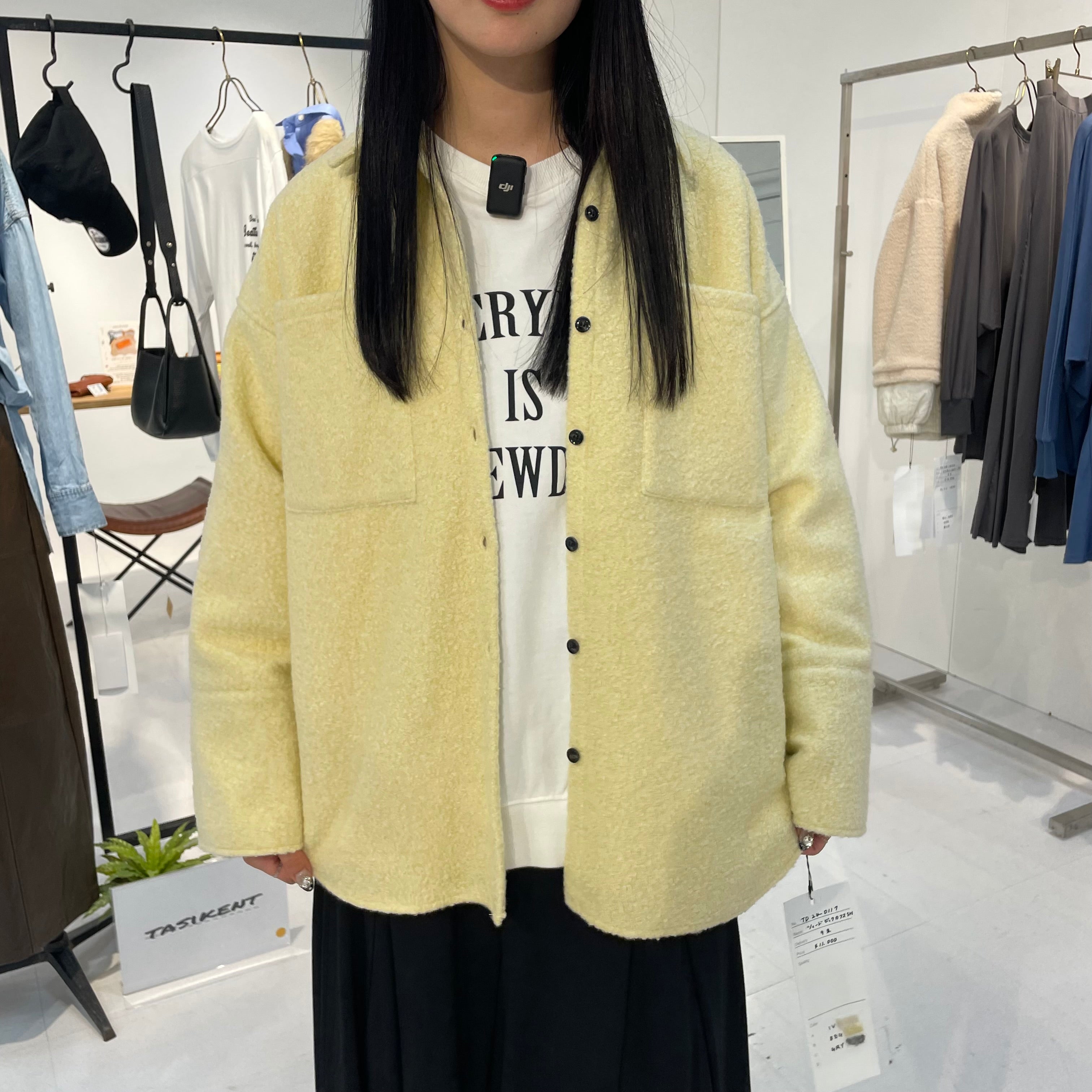 ツイードビックカフスSH 051 イエロー ※11月中旬〜下旬頃より順次配送