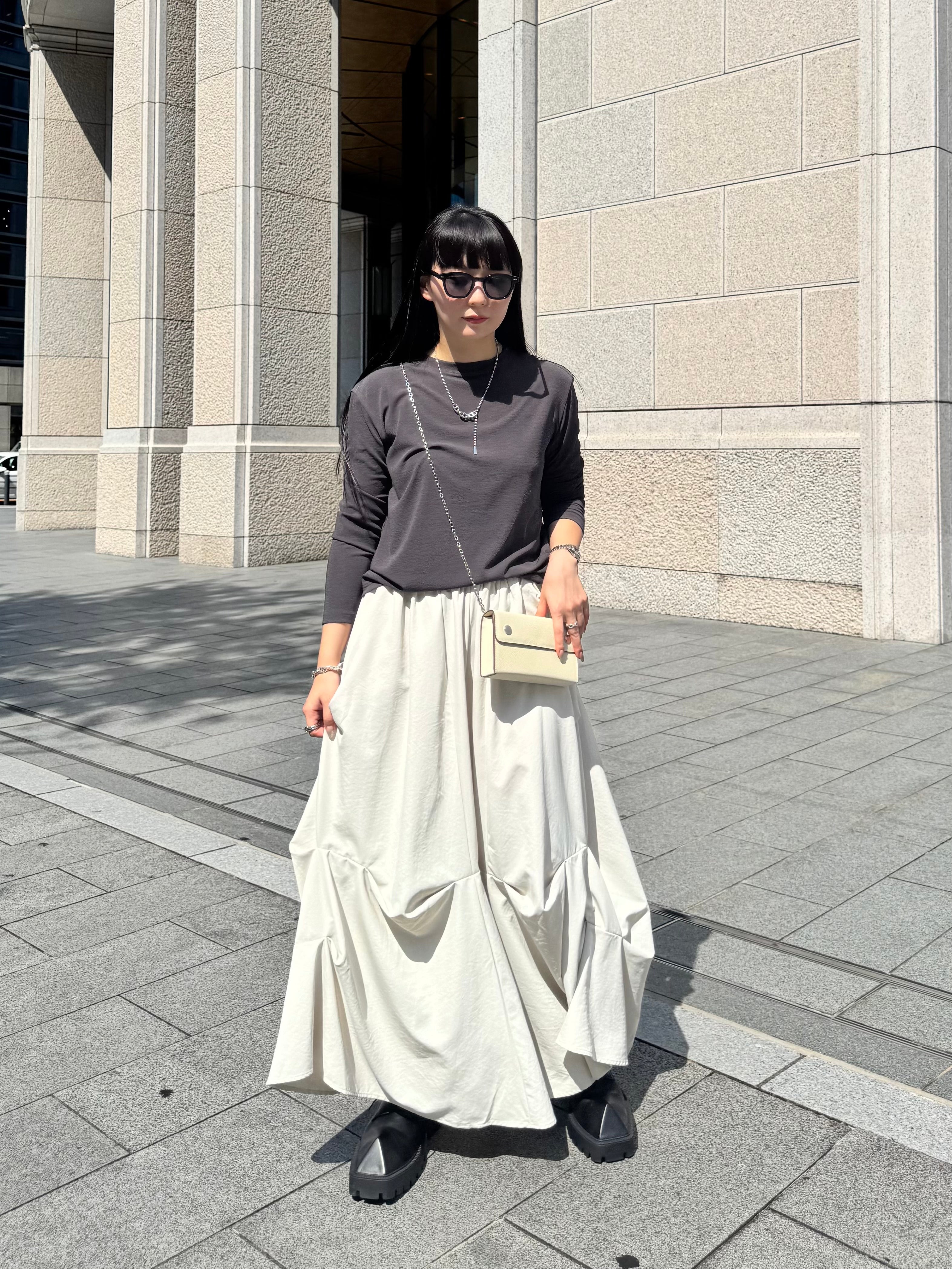 【ASYMM】INFINITE EASE TEE -charcoal-