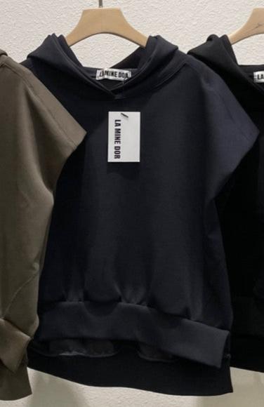 【LA MINE DOR】 フードベスト -ブラック- ※10月下旬〜11月上旬頃より順次発送予定