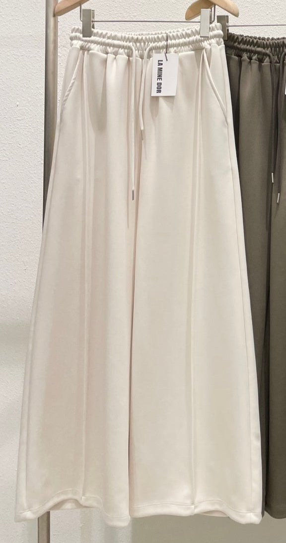 【LA MINE DOR】 タックワイドパンツ -ホワイト- ※10月下旬〜11月上旬頃より順次発送予定