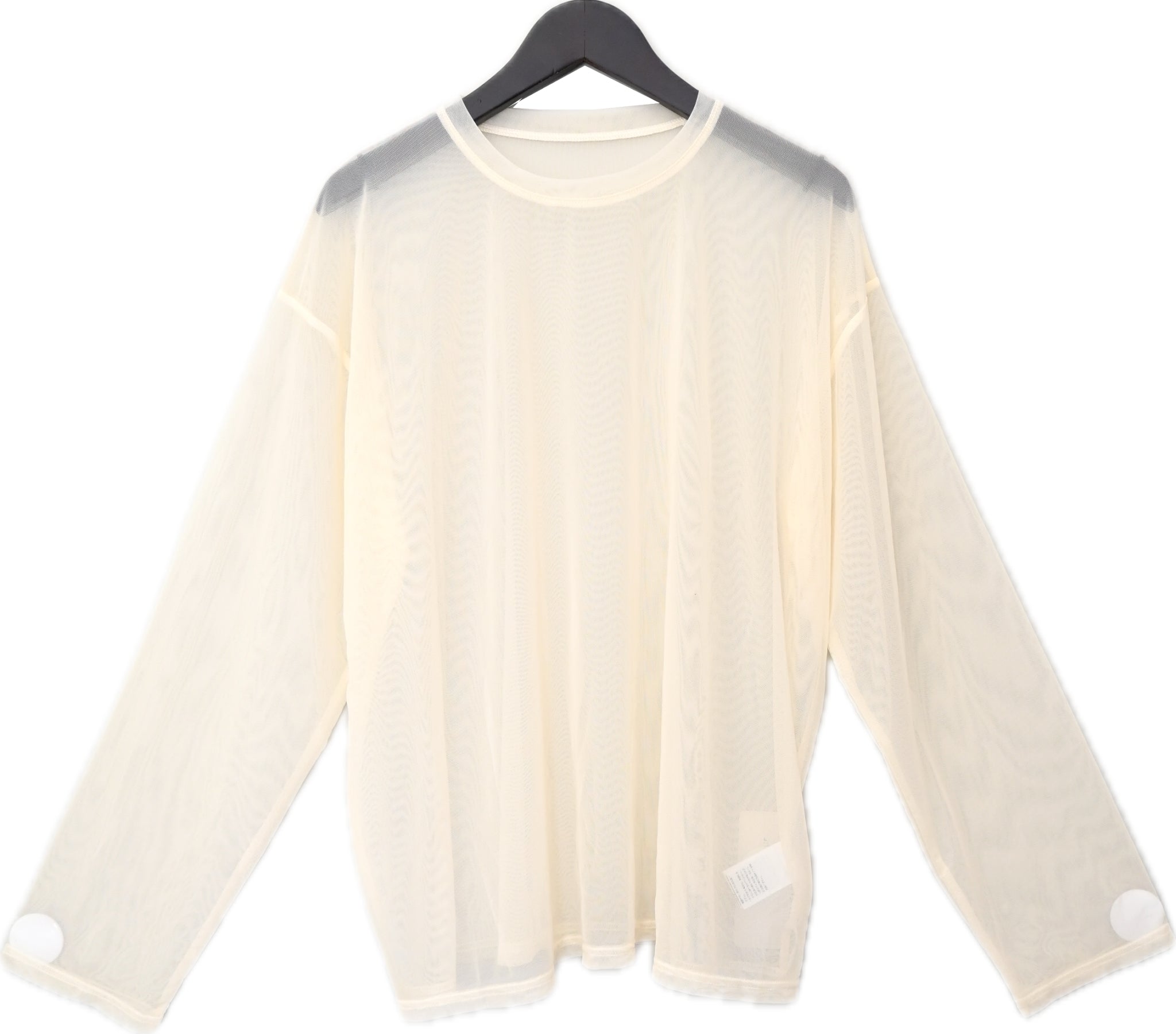 パワーメッシュオーバーサイズロングTシャツ  -アイボリー- ※11/12~11/18頃より順次発送予定