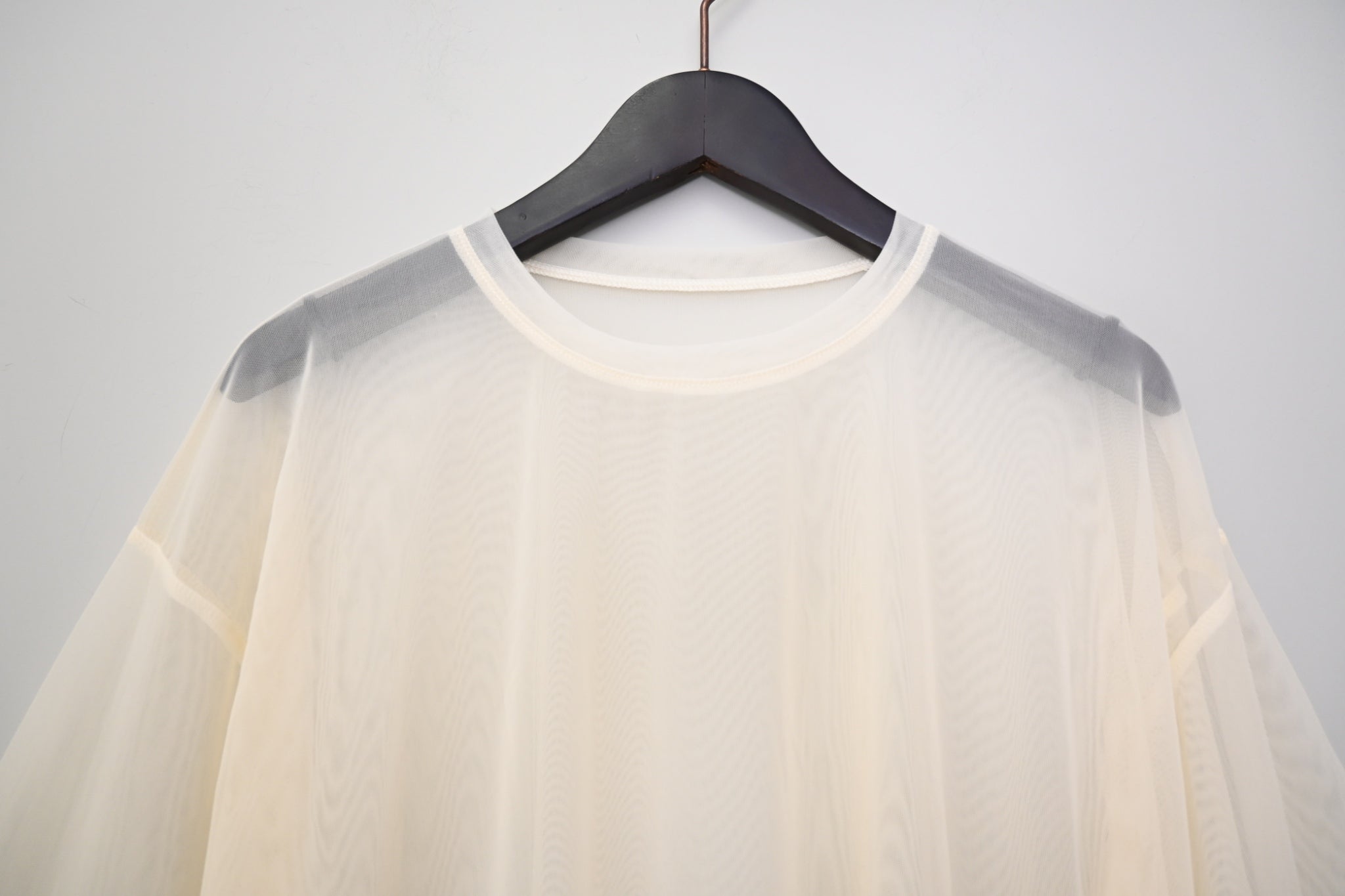 パワーメッシュオーバーサイズロングTシャツ  -アイボリー- ※11/12~11/18頃より順次発送予定