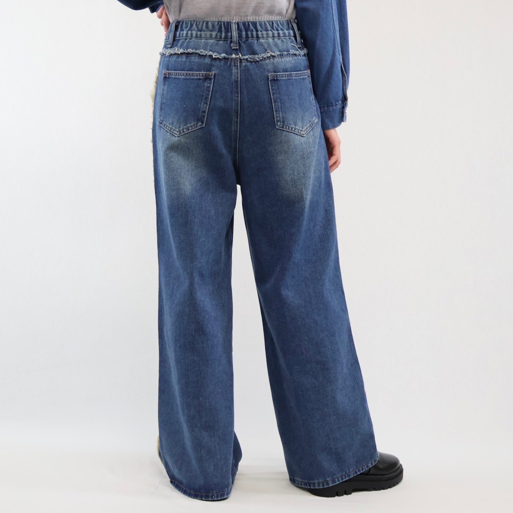 フリンジラインデニム -ネイビー- ※11/19〜25頃より順次発送予定