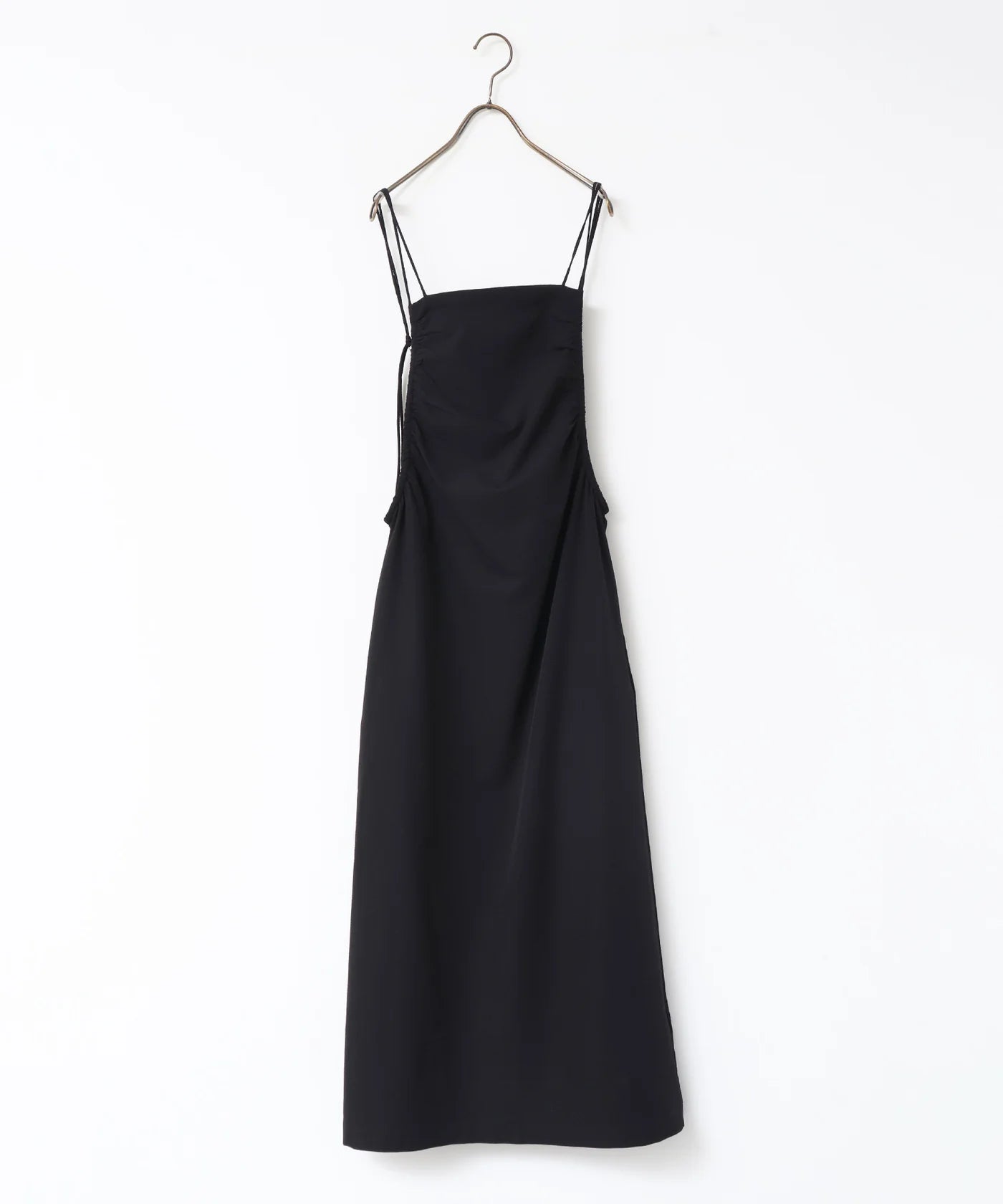 撥水ライトサッカーキャミワンピース -ブラック- ※8/6〜12迄に順次発送予定