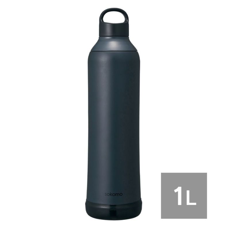 【マイボトルスティック3本付き】そこまで洗えるボトル1.0L　ブラック　※11/12〜18より順次発送