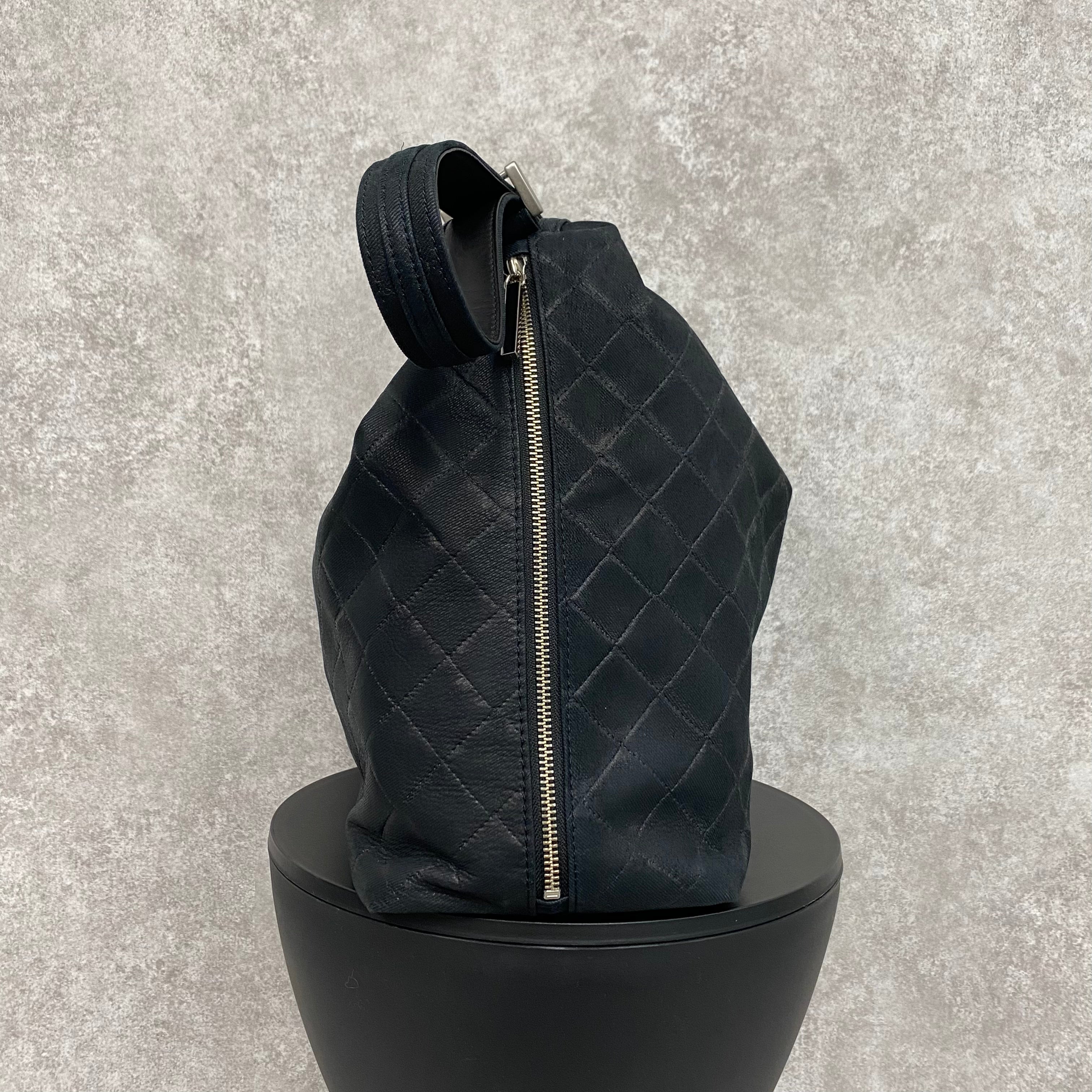 【MUL095-BL】ドロップ2way M デニムレザーキルティング型押し ブルーライン　※10/29〜11/2より順次配送