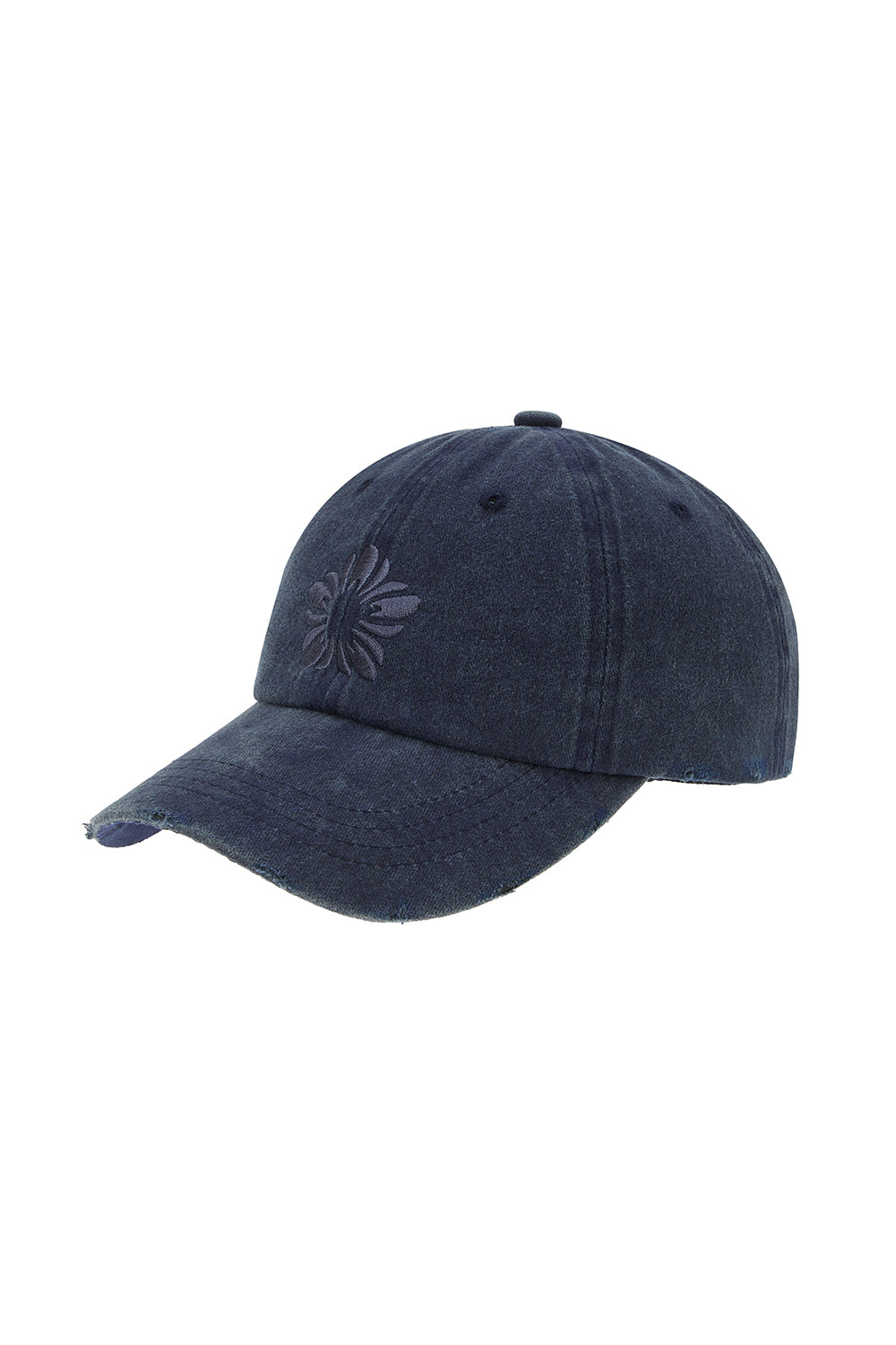 ※予約商品【ULKIN】[Runway] MUGUNG Embroidery Pigment Ball Cap_Navy　※12月頃より順次配送予定