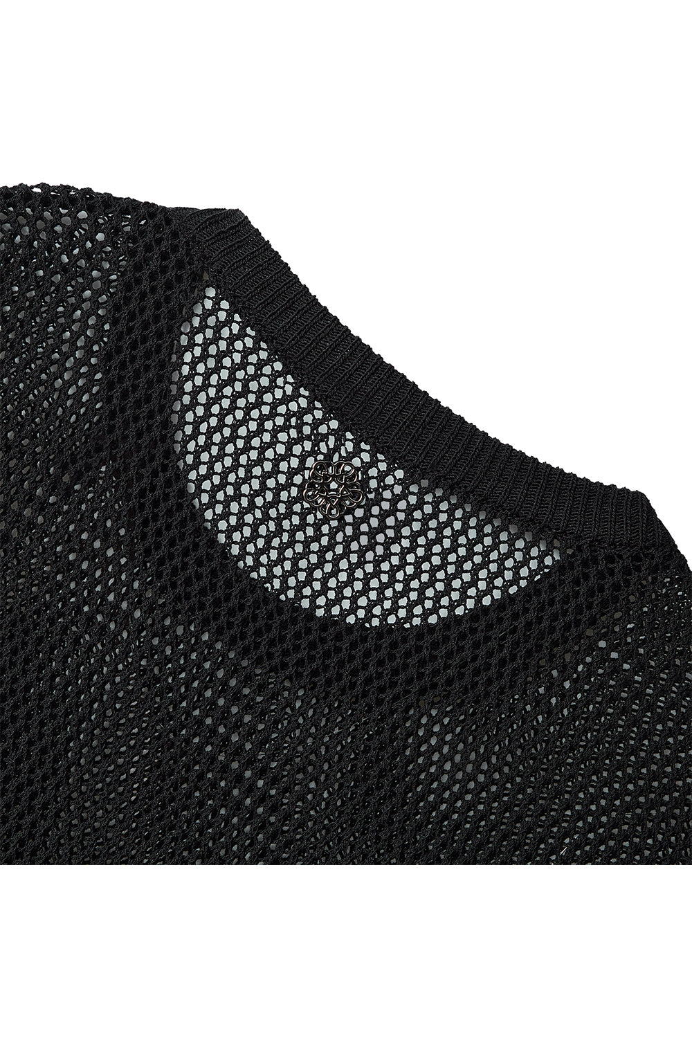 ※予約商品【ULKIN】[Runway] MUGUNG Crochet Knit Pullover_Black　※12月頃より順次配送予定