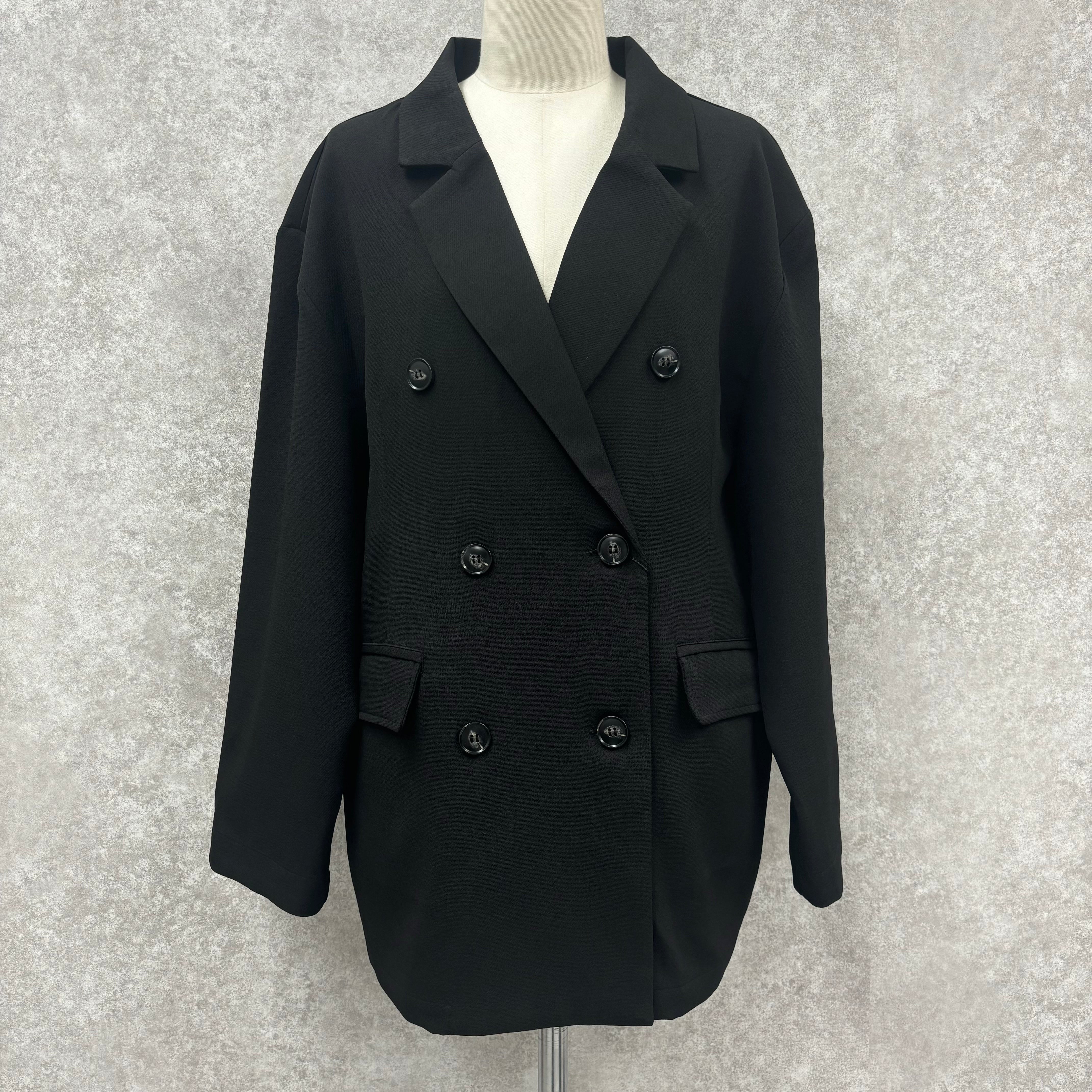 ダブルプレストテーラージャケット -ブラック-  ※11/5-11頃より順次配送予定