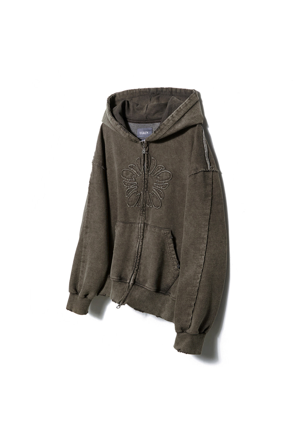 ※予約商品【ULKIN】MUGUNG Vintage Zip-up Hoodie_Brown　※12月頃より順次配送予定